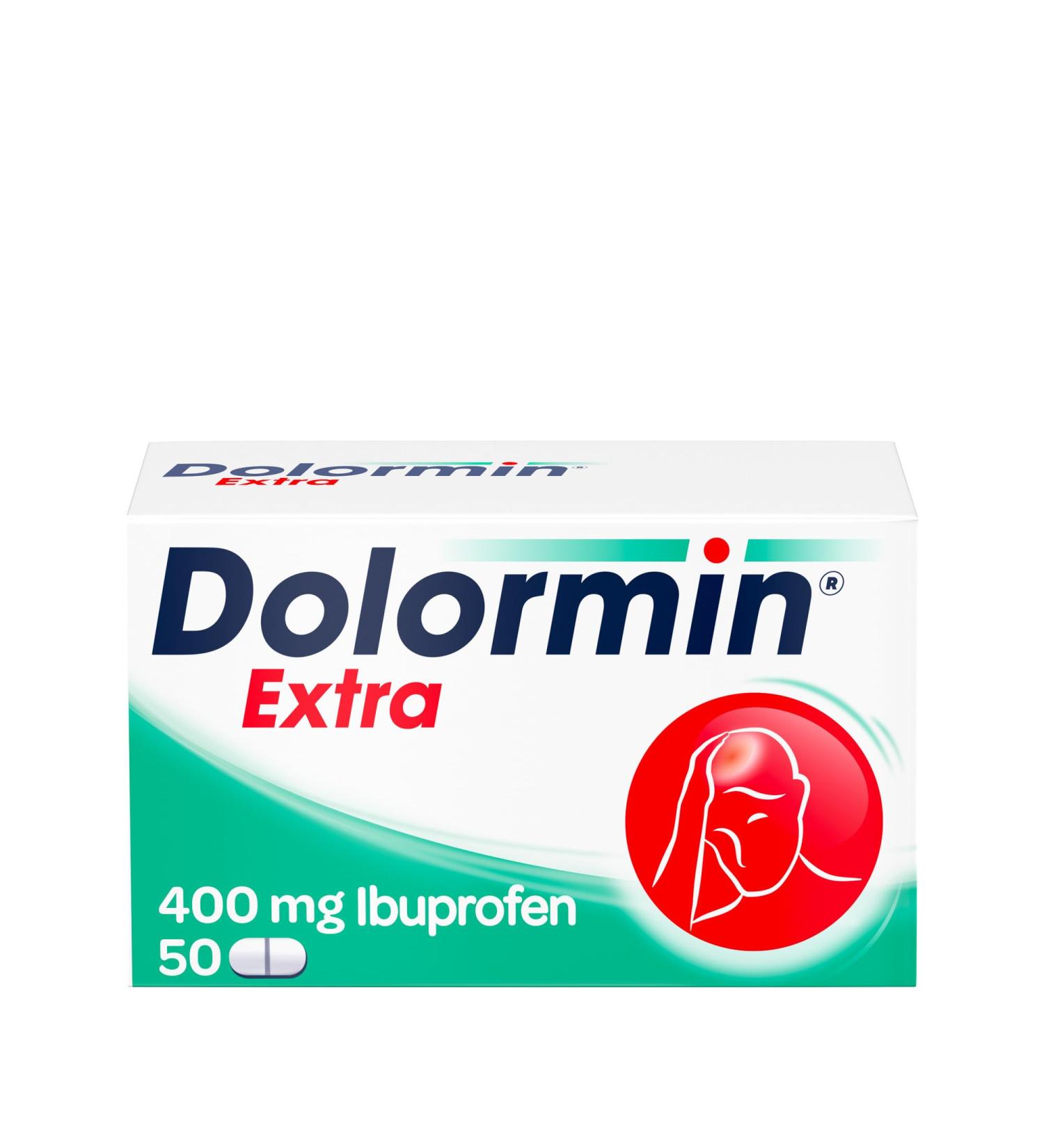Dolormin Extra Film-Coated Tablets 50 Pcs | Fast Pain Relief | International Shipping - Buy Online on GoSupps.com