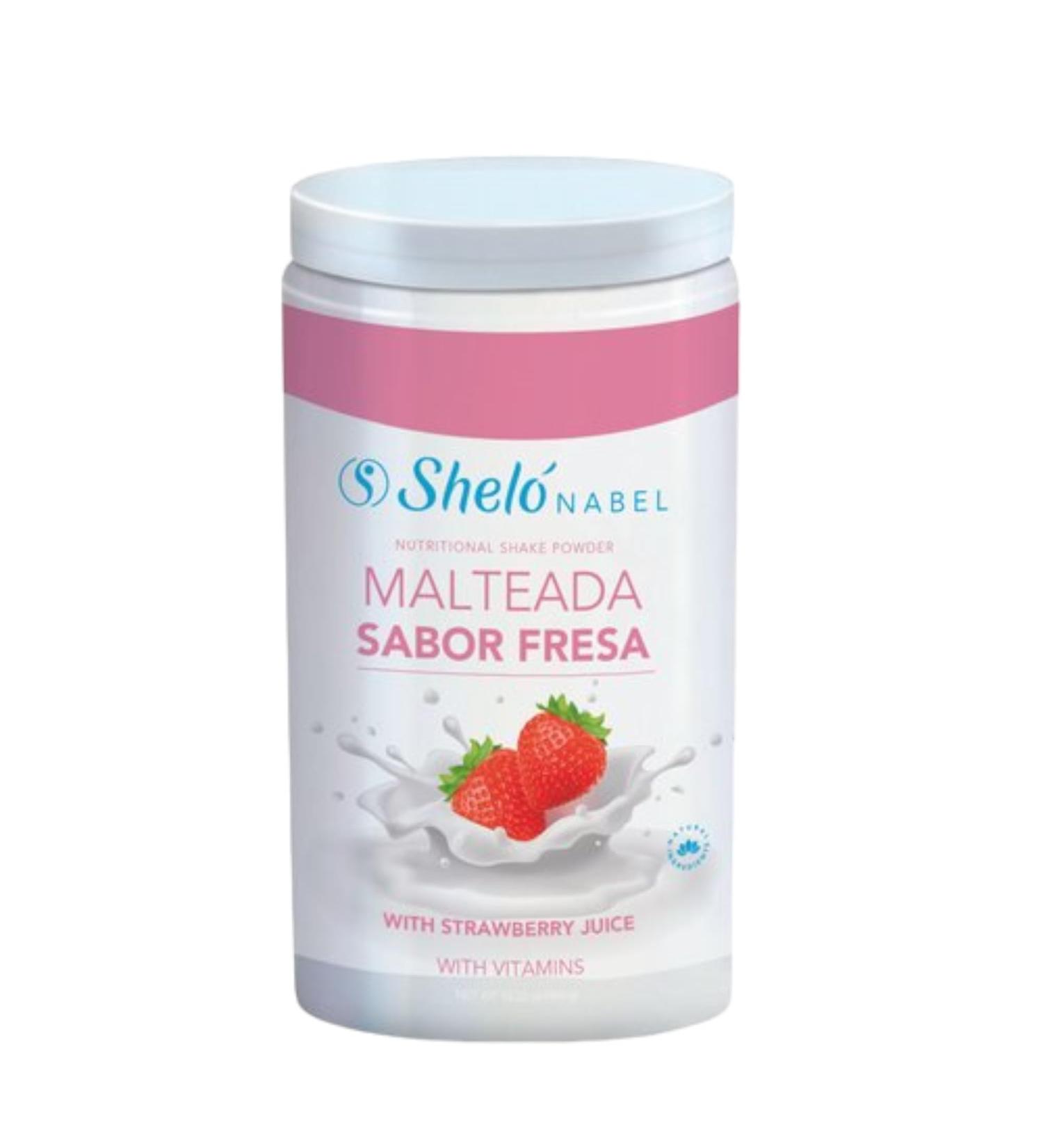 Buy Shelo Nabel Sugar-Free Strawberry Nutritional Shake Powder - Vitamins & Protein - 16.9 oz - International Shipping Available - Buy Online on GoSupps.com