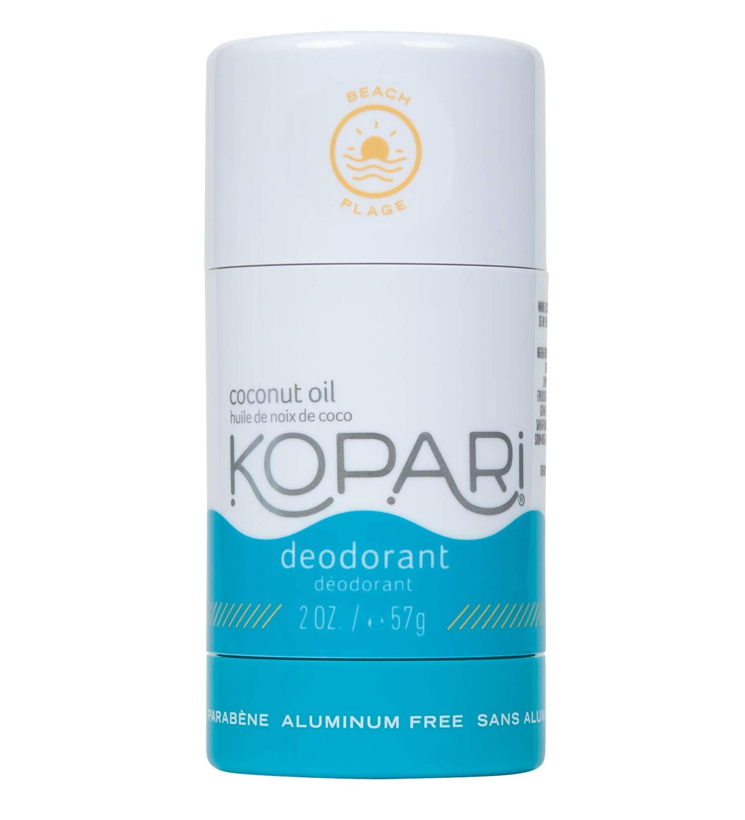 Kopari Aluminum-Free Coconut Oil Deodorant | Beach Scent | Vegan, Gluten-Free, Cruelty-Free | Odor Protection for Men & Women - Buy Online on GoSupps.com