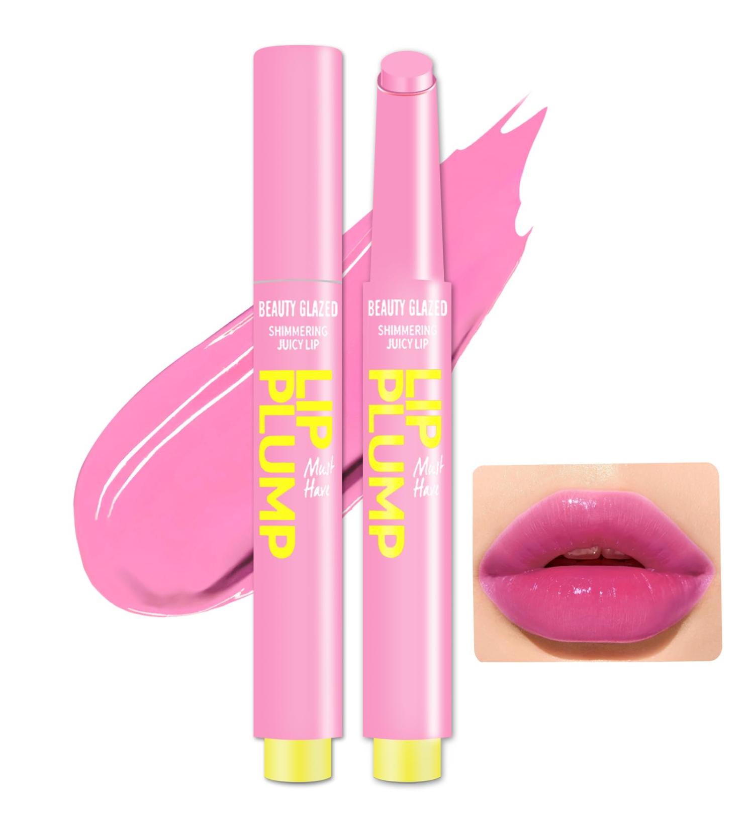 Shop Moisturizing Jelly Lip Gloss Stick - Non-Sticky Tinted Lipstick Pen for High Shine & Long-Lasting Glow in Pink - International Shipping Available - Buy Online on GoSupps.com