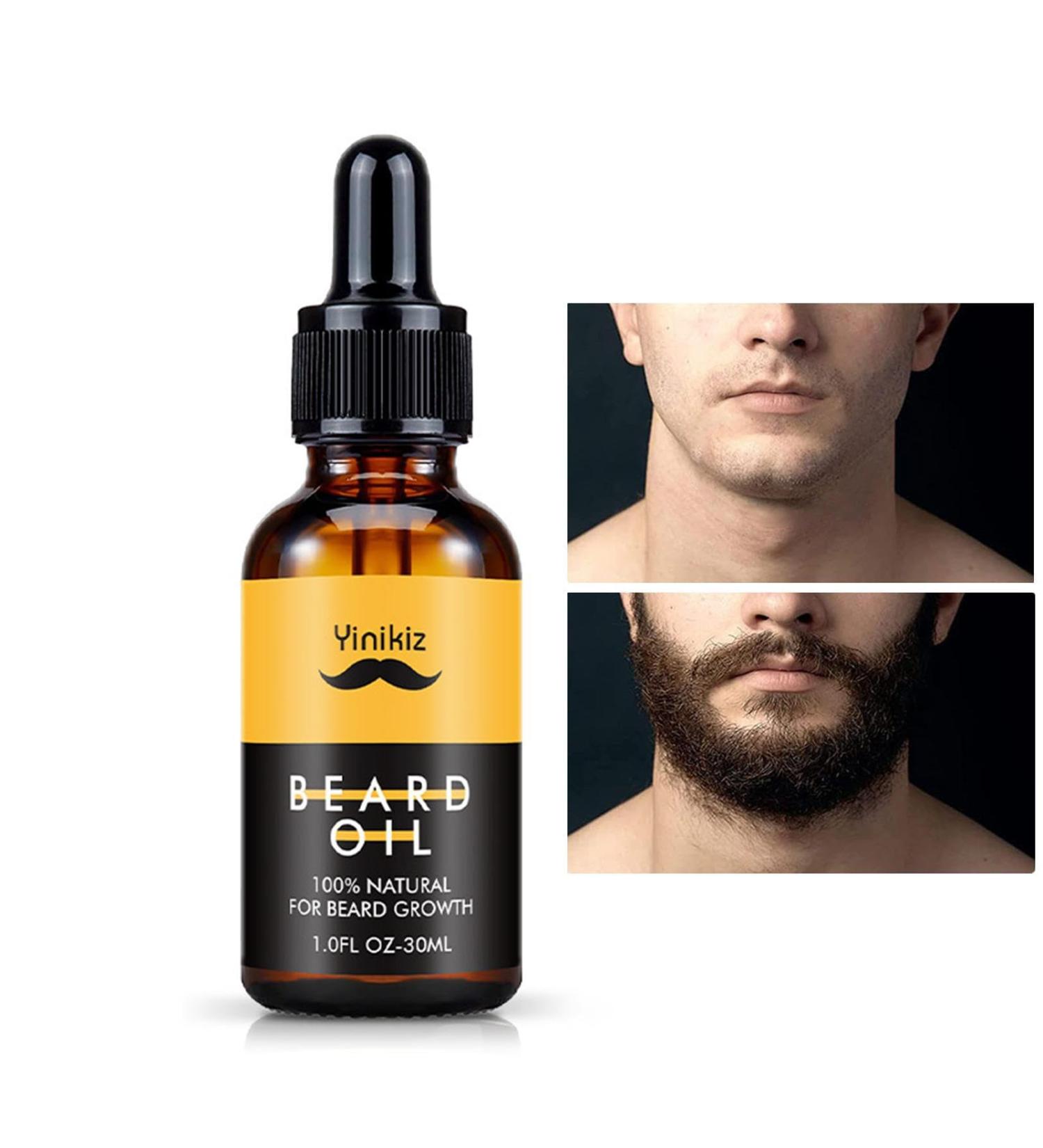 Youpo Beard Growth Oil for Men | 30ml Moisturizing Natural Beard Softener & Mustache Strengthener - Buy Online on GoSupps.com