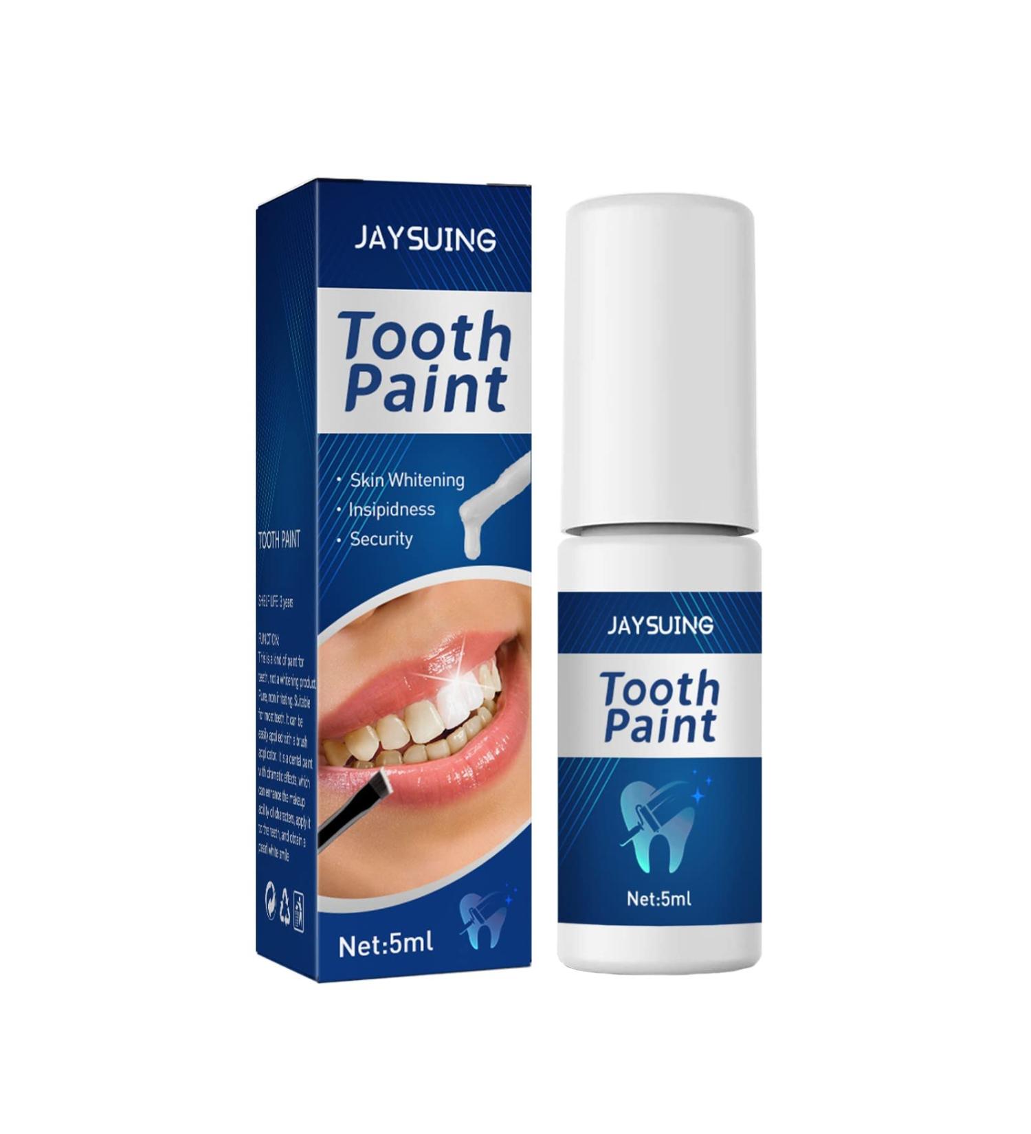 Teeth Whitening Paint 5ml - Oral Cleaning for Stains & Yellow Teeth - Whitens & Beautifies - One Size (White) - Buy Online on GoSupps.com