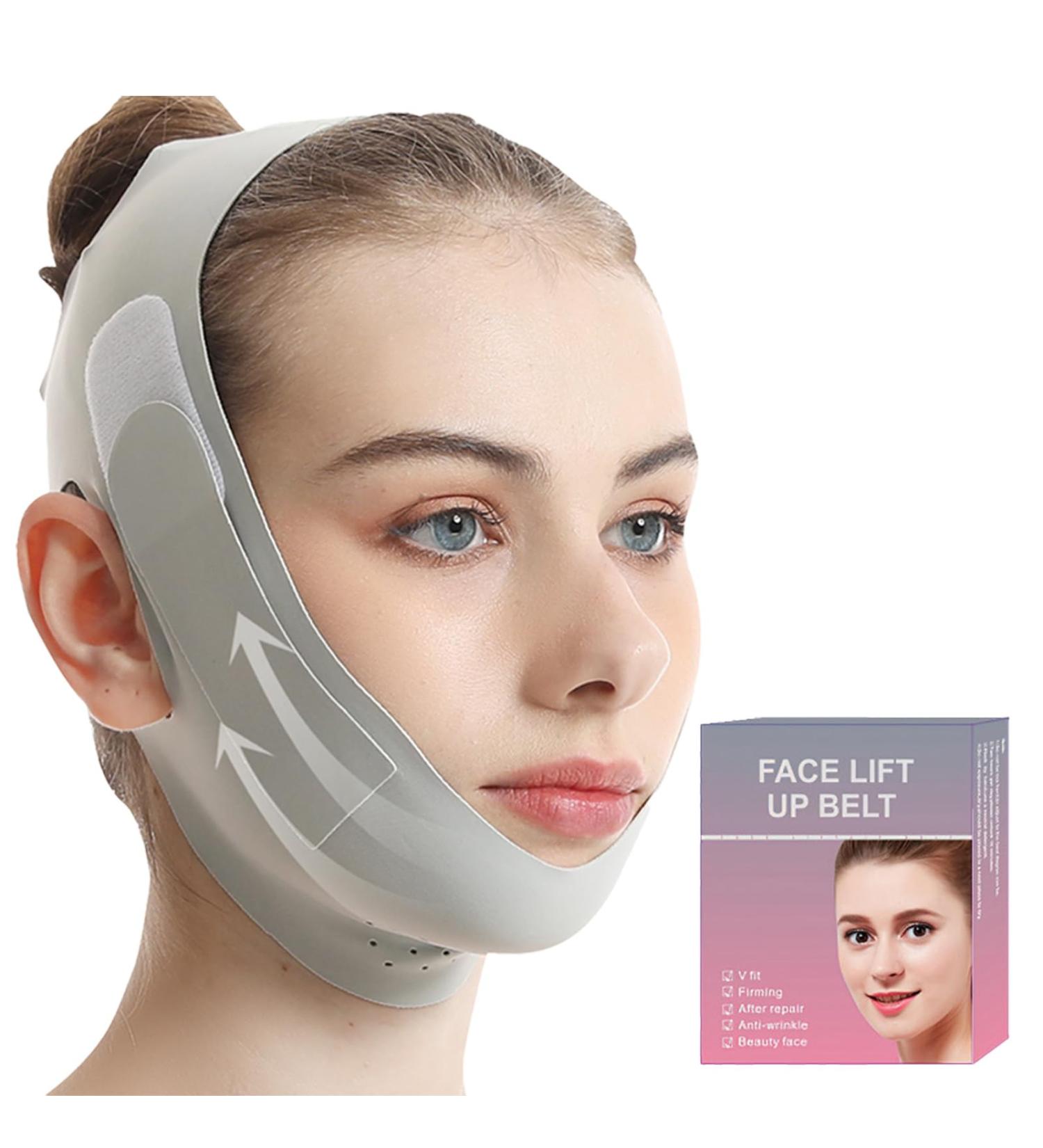 2024 V-Wire Face Lift Mask - Reusable Double Chin Bandage for Men & Women | Breathable Ice Silk | Green | Ultimate Lift & Tighten Solution - Buy Online on GoSupps.com