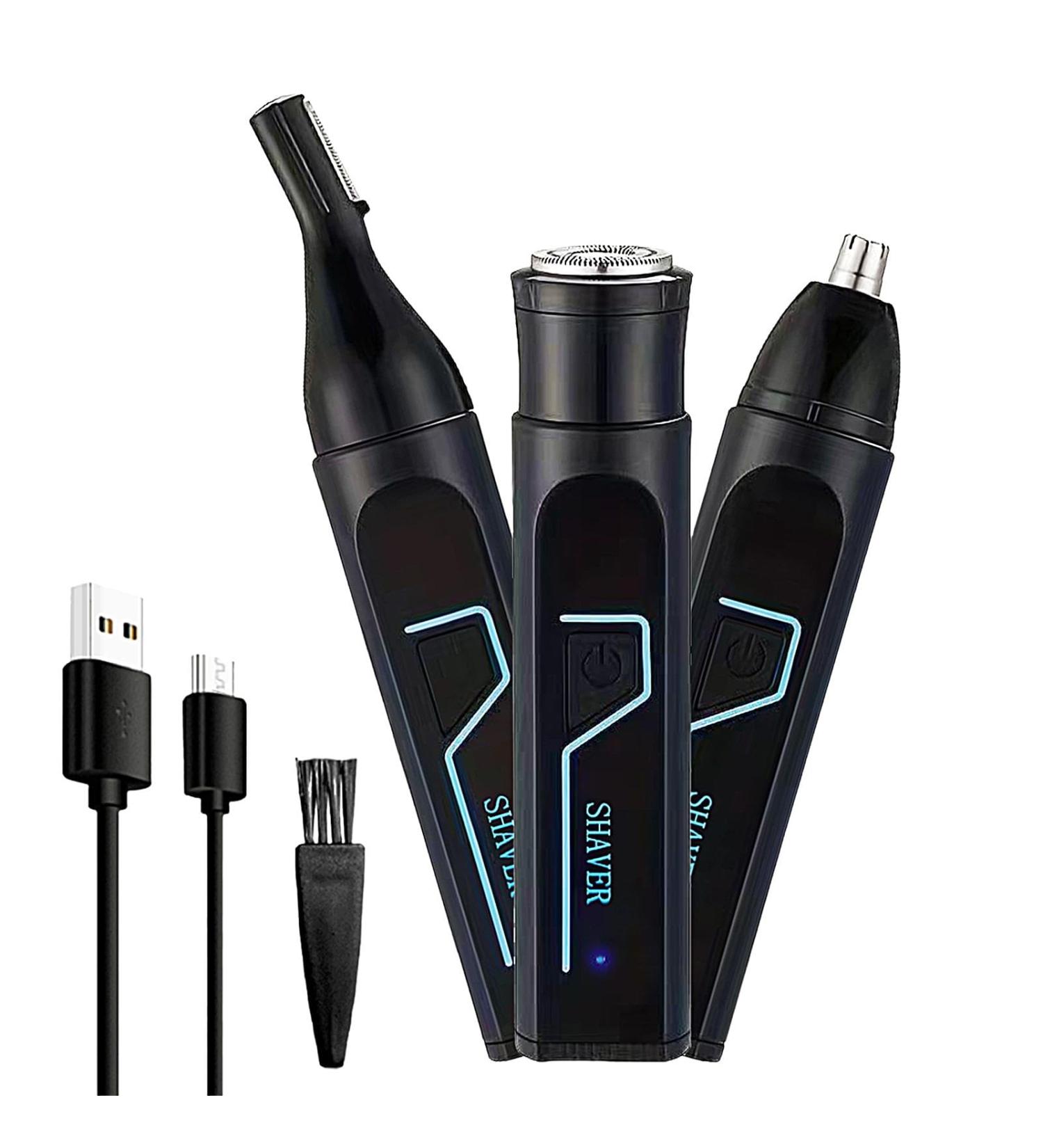 Nose hair trimmer nose hair trimmer for men precision trimmer waterproof hygienic trimmer powerful motor with rinseable and interchangeable heads for cleaning - Buy Online on GoSupps.com