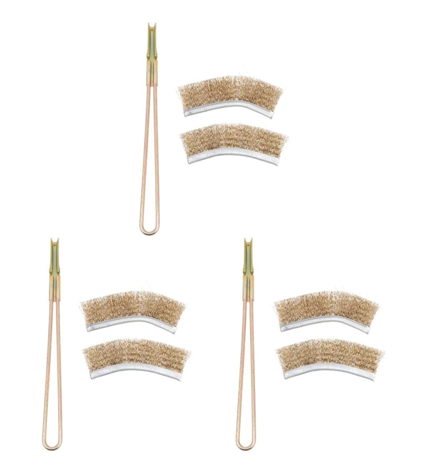 Mipcase 3 Sets Bird Cage Cleaning Brush Metal Handle Metal Practical Cage Brush Household Pet Bird 24X3X2CMx3pcs Curved Headx3pcs - Buy Online on GoSupps.com