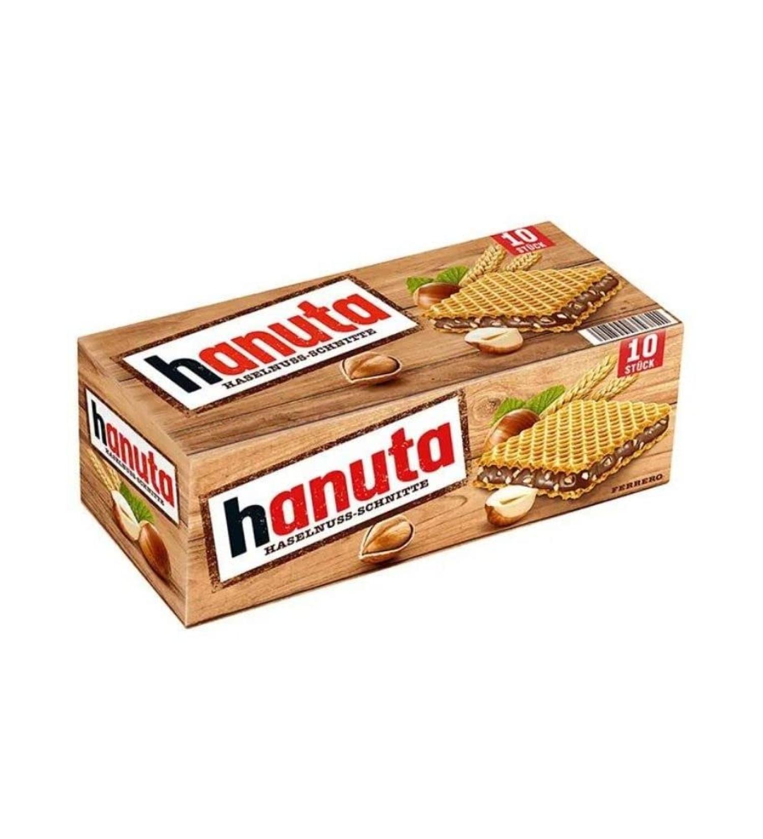 eworldpartner Ferrero Hanuta Hazelnut Waffles 220g (Pack of 10)