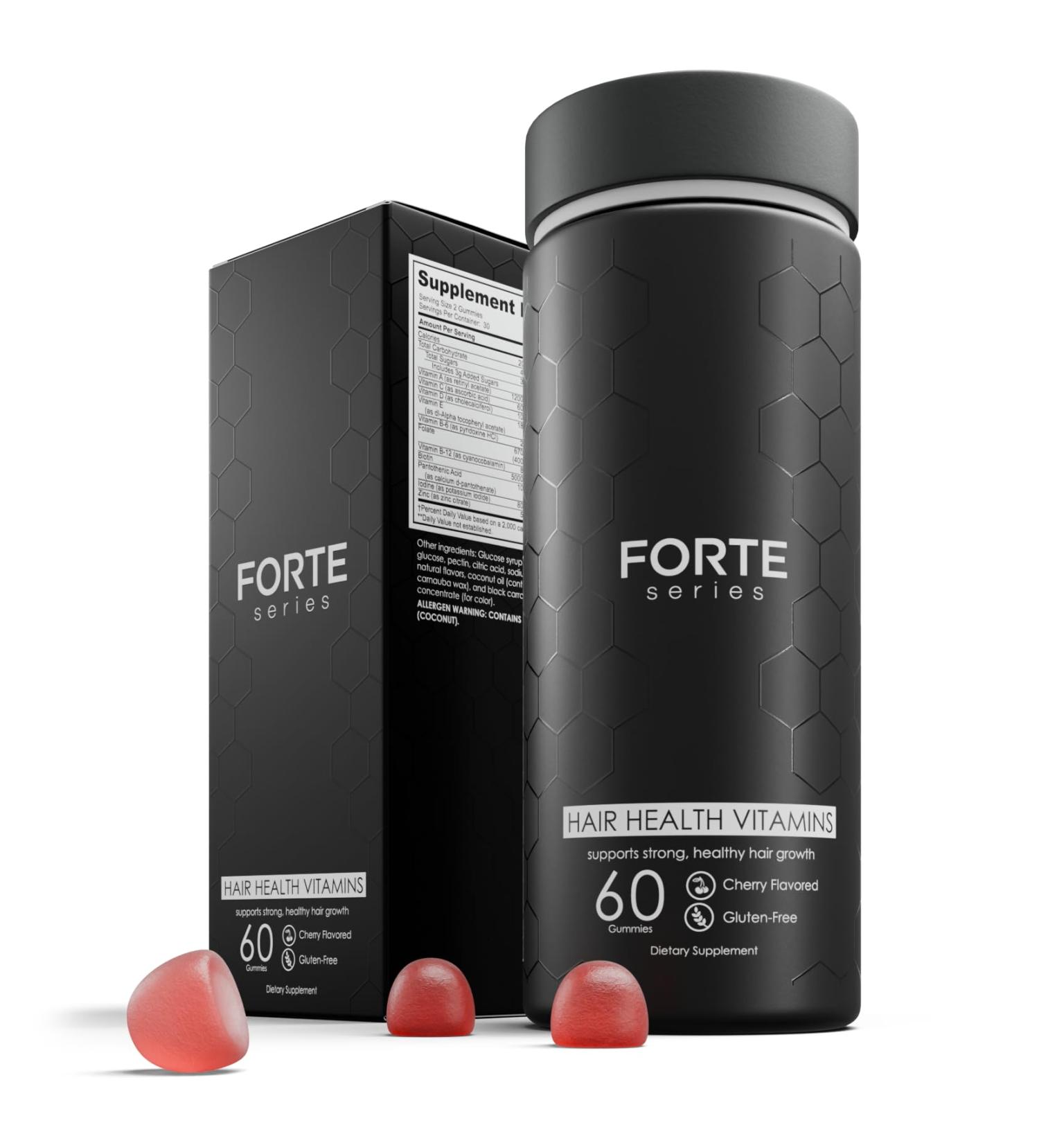 Biotin-Boosted Hair Gummies: Unlock Healthier Fuller Hair with Essential Vitamins C D & E - Buy Online on GoSupps.com