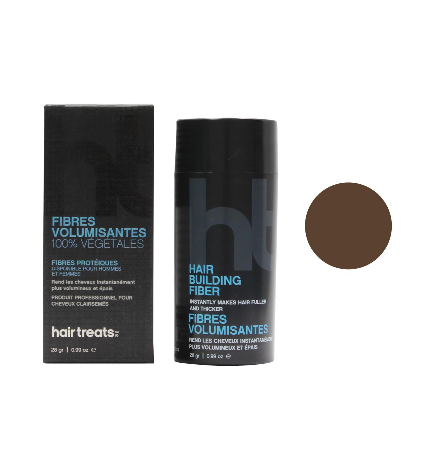 Hair Treats Hair Building Fiber | Natural Plant Protein Fiber Ideal for Both Men and Women | Color: Light Brown (28 gr) - Buy Online on GoSupps.com