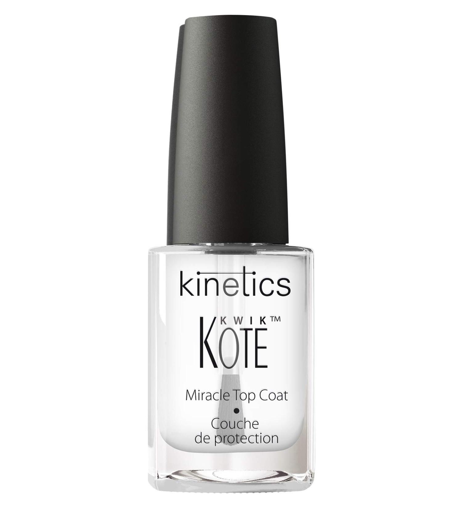 Kinetics Nail Fast Drying Gel Gloss and Chip Proof Miracle Nail Polish Top Coat 15 ml