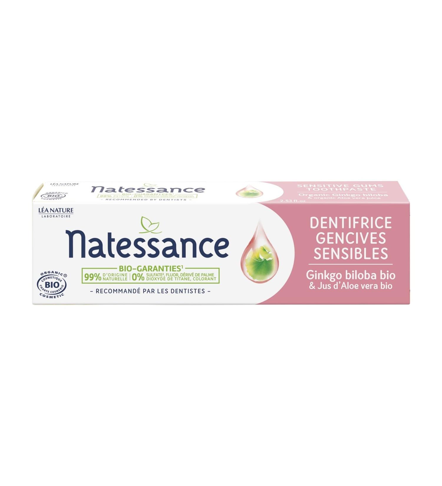 Natessance Organic Sensitive Gum Toothpaste 75ml - Buy Online on GoSupps.com