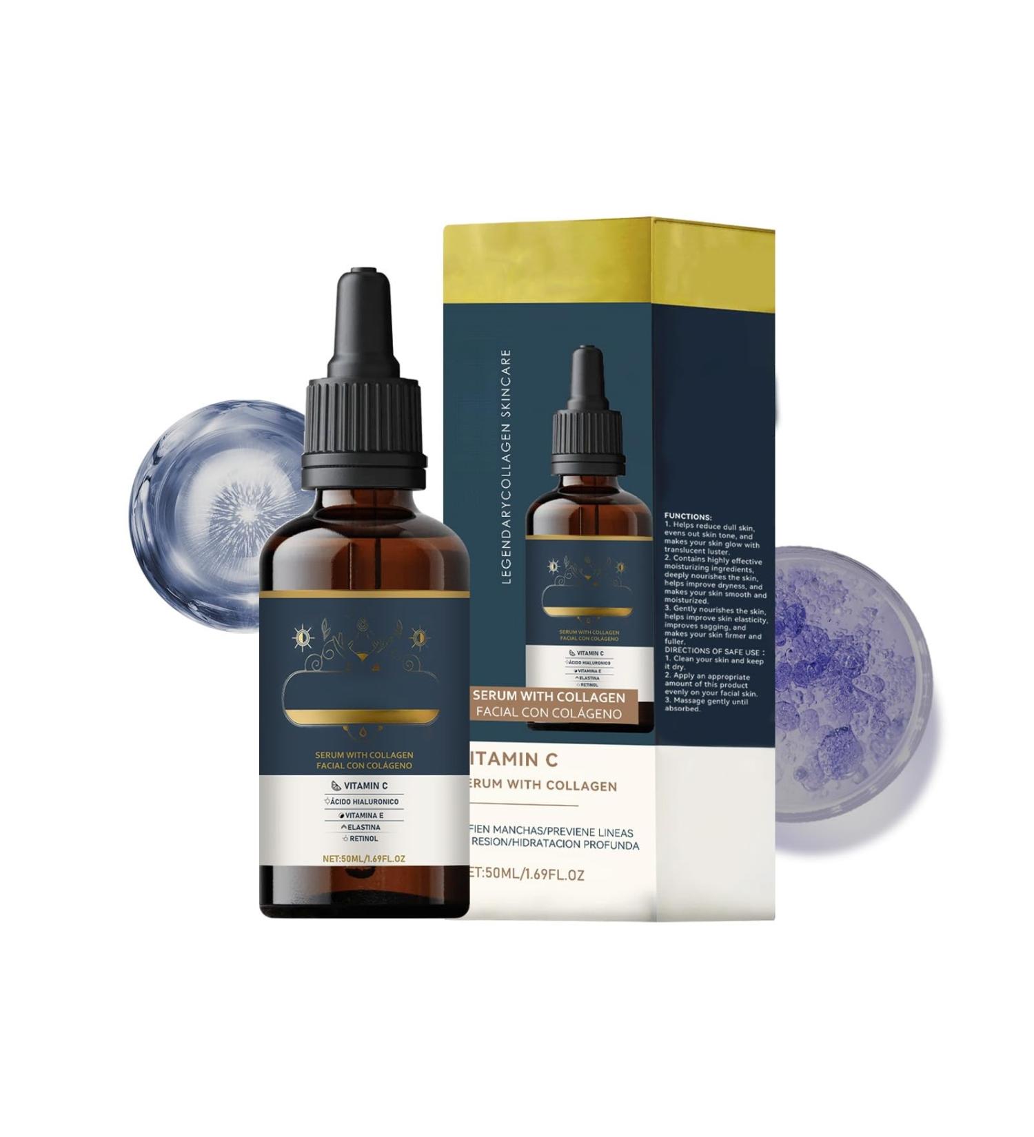 Collagen Face Serum for Hydration & Firm-Looking Skin Lightweight Moisturizing Collagen Serum with Hyaluronic Acid Vitamin C & E Daily Glow & Elasticity Appearance Care 1.69 fl oz - Buy Online on GoSupps.com