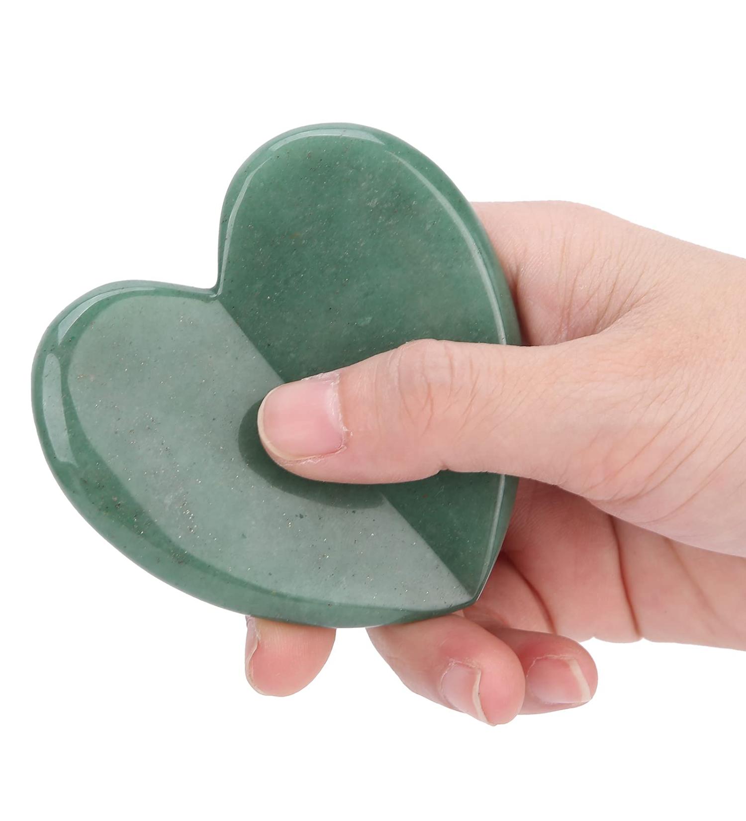 Buy Gua Sha Facial Tool - Greenstone Gua Sha Board for Face & Body Massage | Best Facial Massage Tool for Glowing Skin - Buy Online on GoSupps.com