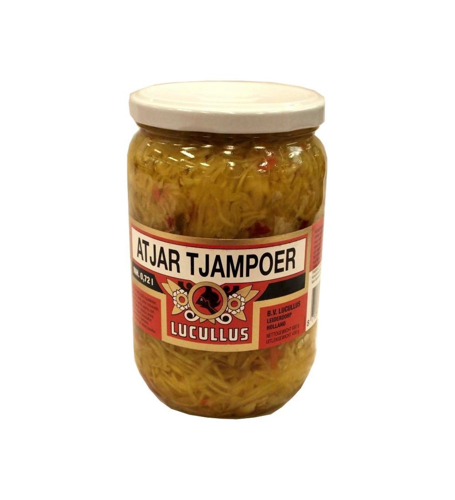 Lucullus Atjar Tjampoer 720g jar (sweet and sour pickled vegetables)
