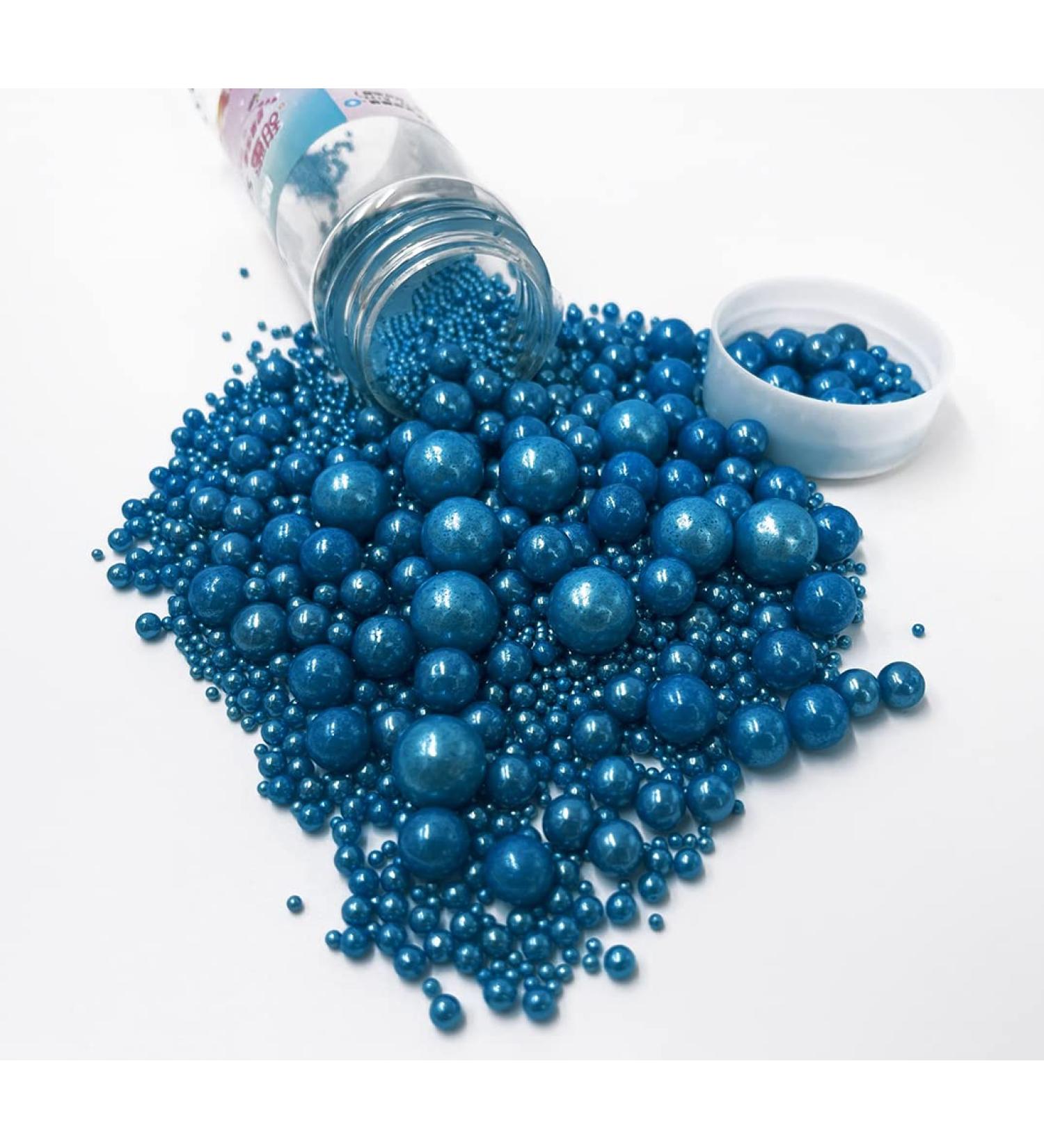 Sprinkles Edible Navy Rolay Blue Pearl Sugar Candy Cupcake Cake Topper 120g/ 4.2oz Decorative Glitter Sprinkle Mix for Baking Cake and Cookie Decorating (Starry sky blue) - Buy Online on GoSupps.com