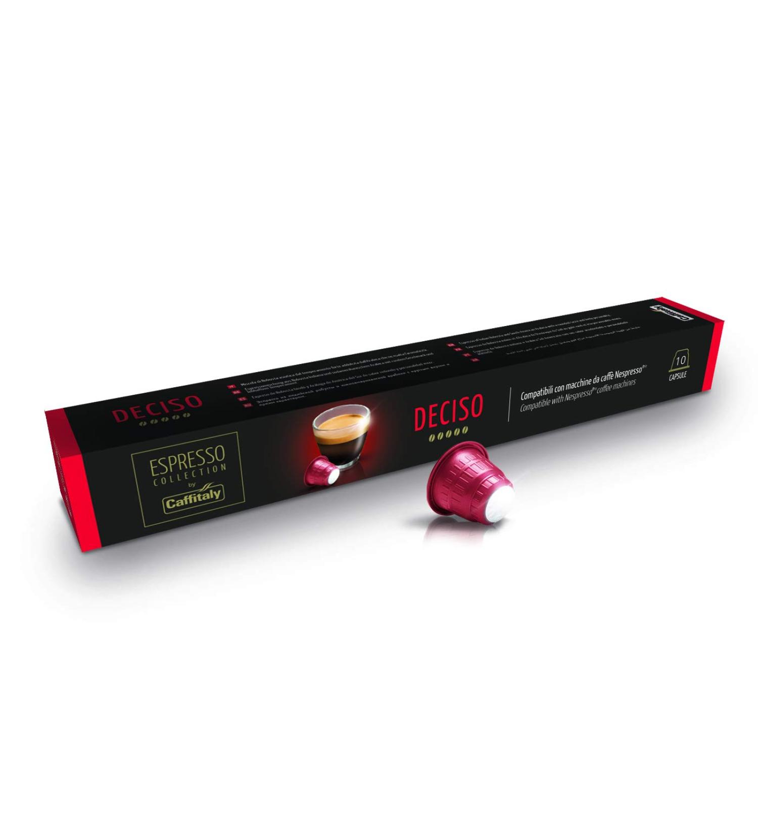 Caffitaly Deciso Nespresso Compatible Capsules 10 Count Deciso 10 Count