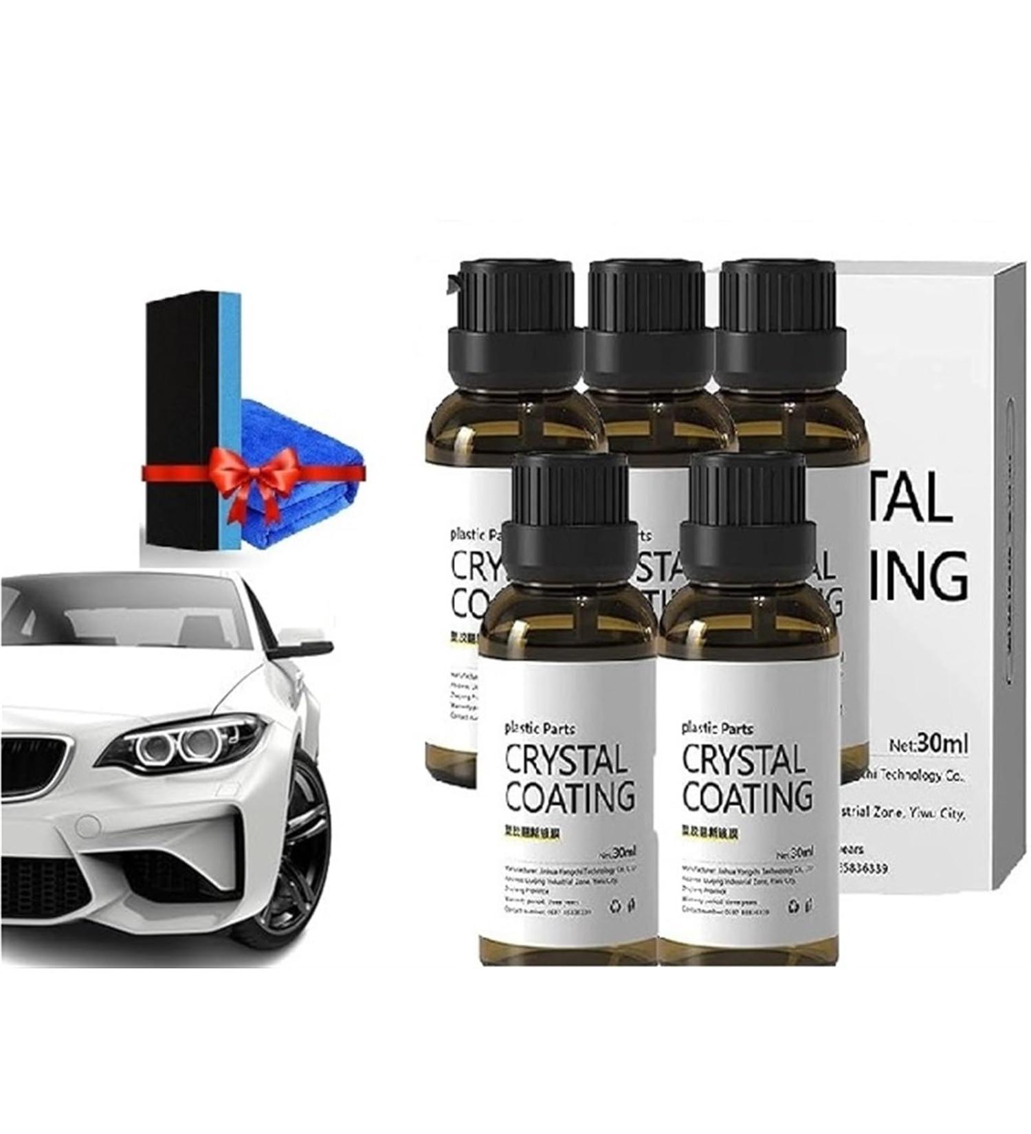 Car Plastic Renovation Coating Crystal Coating For Car Renovador De Pl Sticoy Cuero DeInteriores Revestimiento De Plastico Para Carro Long Duration Plastic Parts Refurbish Agent With Spong (Color 5pcs - Buy Online on GoSupps.com
