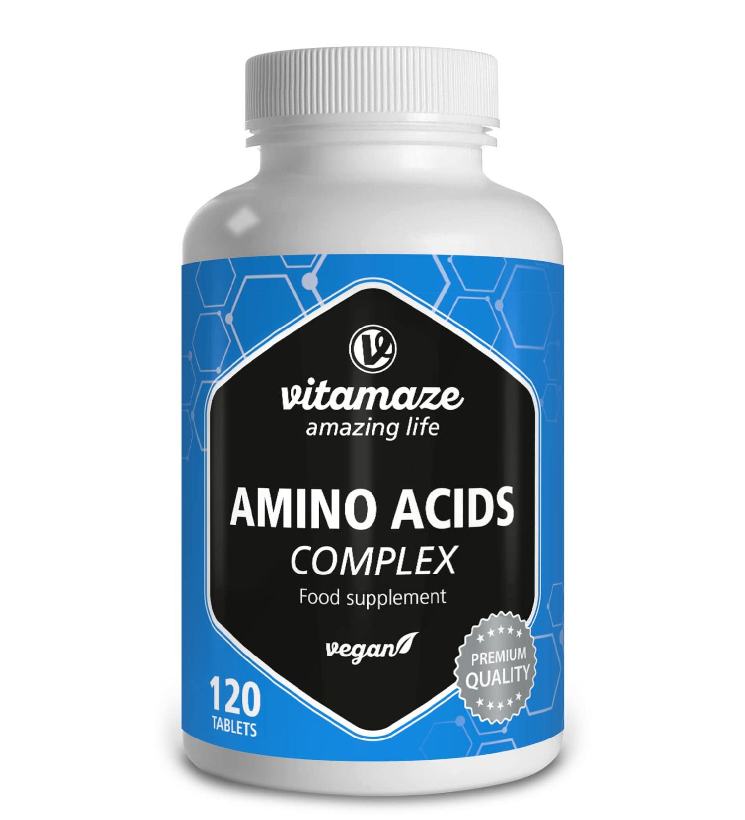 Essential Amino Acids 10,000mg - Full Spectrum EAA & BCAA Formula for Muscle Building & Repair - 120 Tablets - Buy Online on GoSupps.com