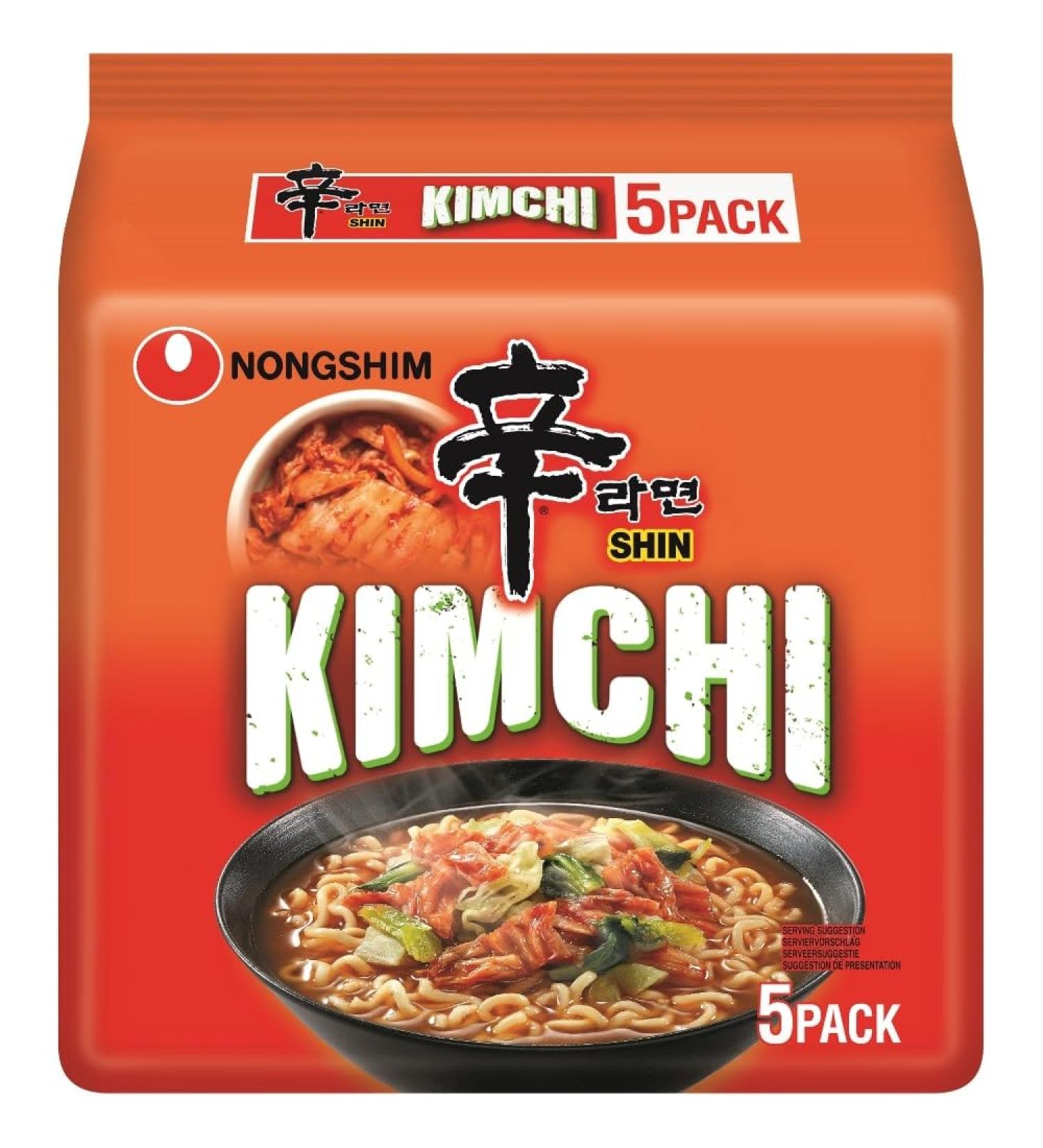 Nong Shim Kimchi Instant Ramyun Noodles (10 x 112g) - Buy Online on GoSupps.com