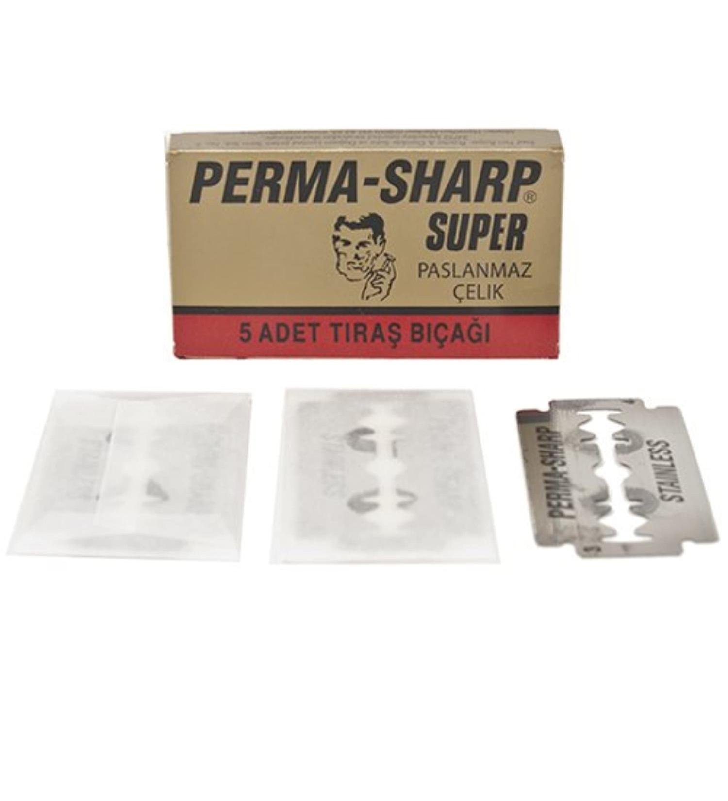 Perma-Sharp Super Double Edge Razor Blades (100 Blades)