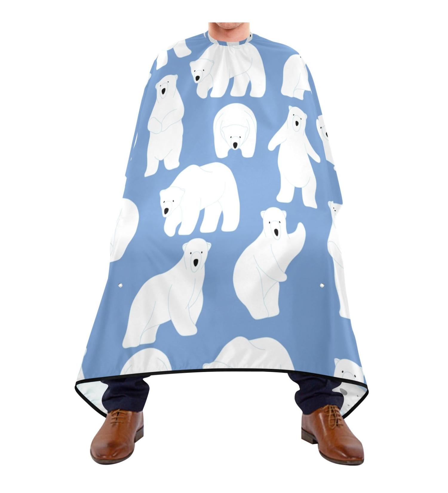 Waterproof Barber Cape - Cute Polar Bears & Cheetah Haircut Bib for Men & Women | Unisex Hair Cutting Cape (8rp1a - Buy Online on GoSupps.com