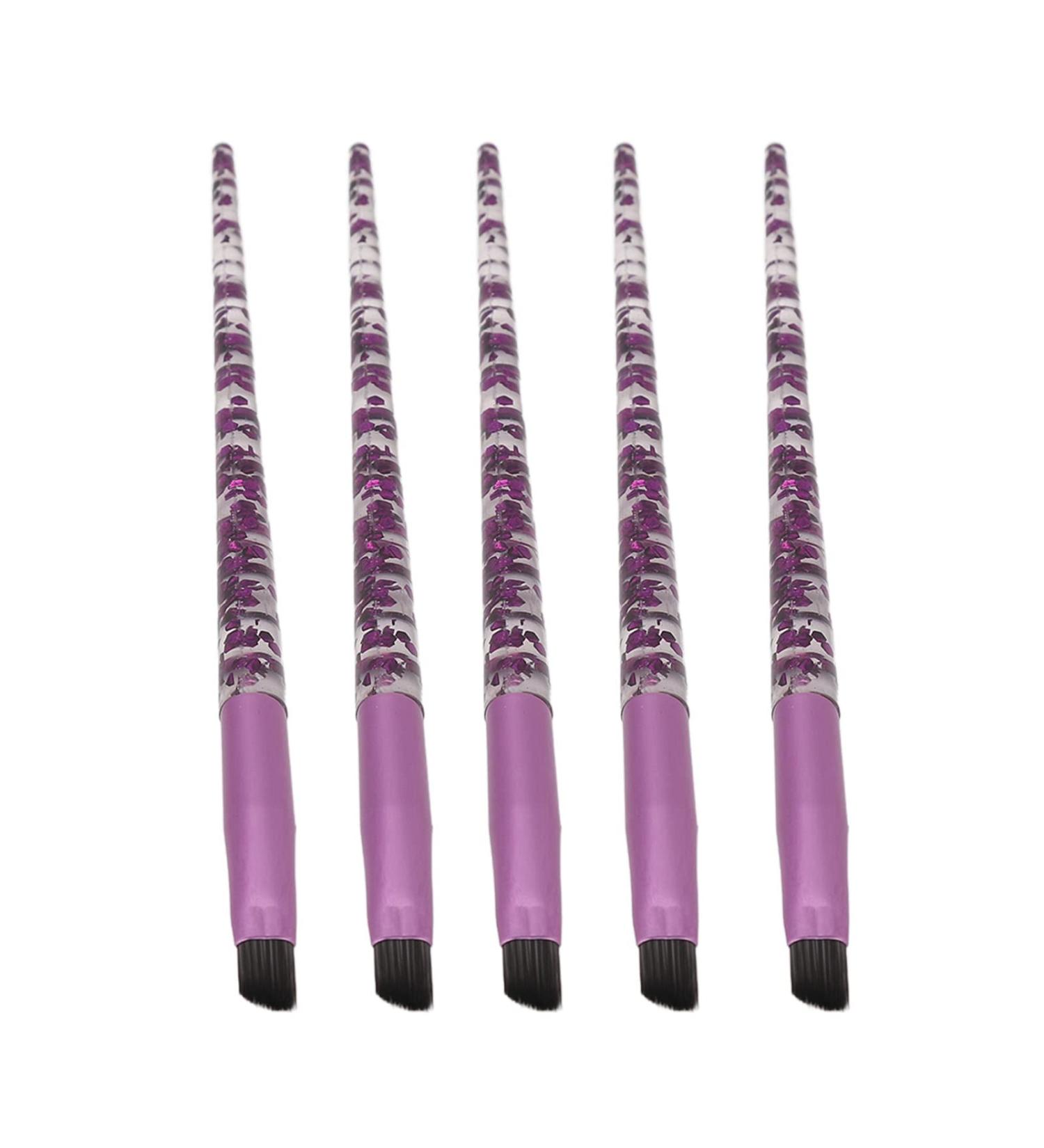 Premium Eyebrow Brushes Set - 5pcs Glitter Handle Eye Makeup Tools for Eyeshadow & Brows - Soft Hair Professional Cosmetic Brushes for Perfect Eyebrows - Buy Online on GoSupps.com