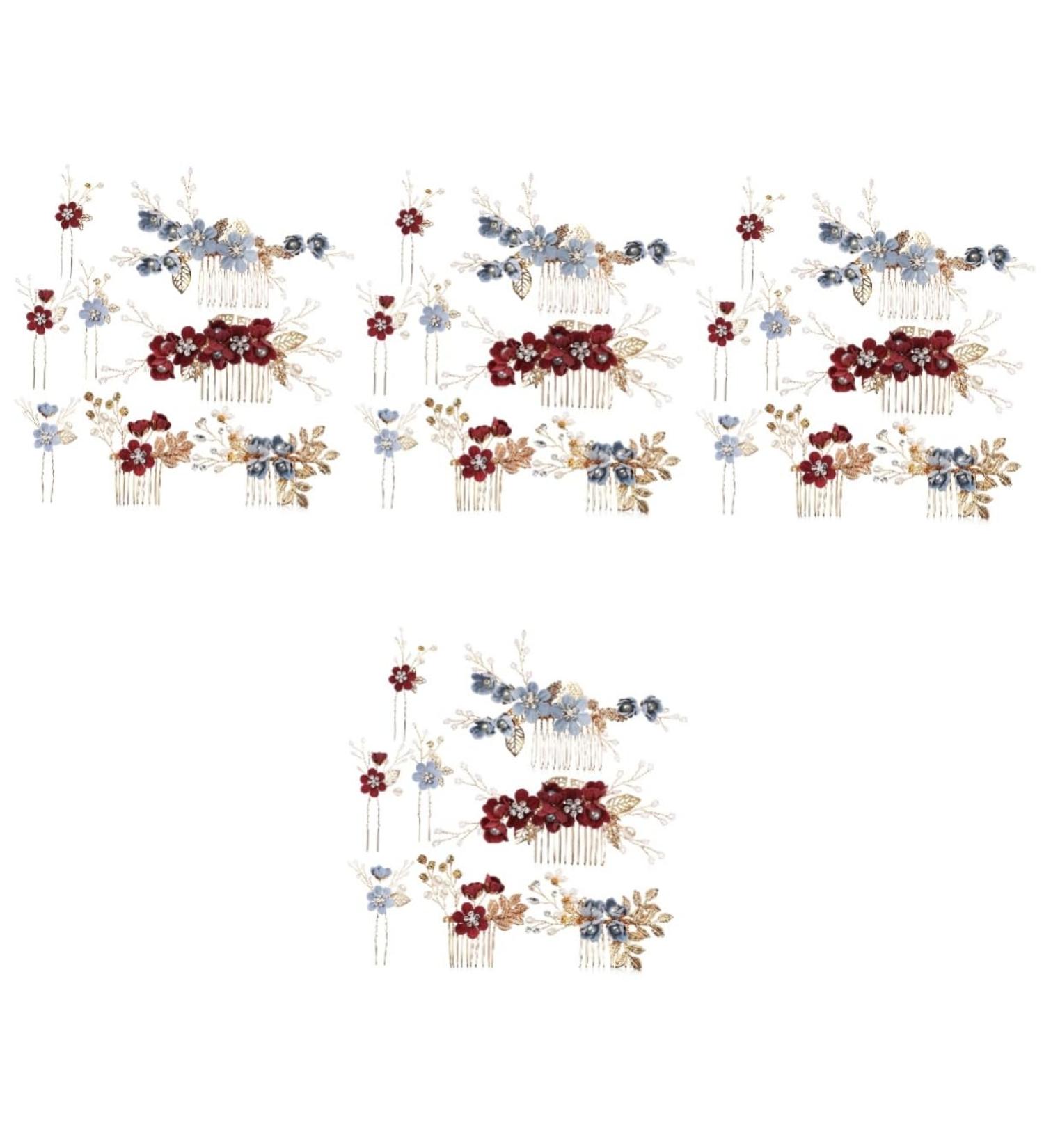 Housoutil 8 Sets Bridal Headwear Hair Accessories for Women Wedding Rhinestone Barrettes Bridal Hair Combs Bridal Hair Clip Side Wedding Hair Clips Vintage Hair Clips Aquamarine Dress Miss - Buy Online on GoSupps.com