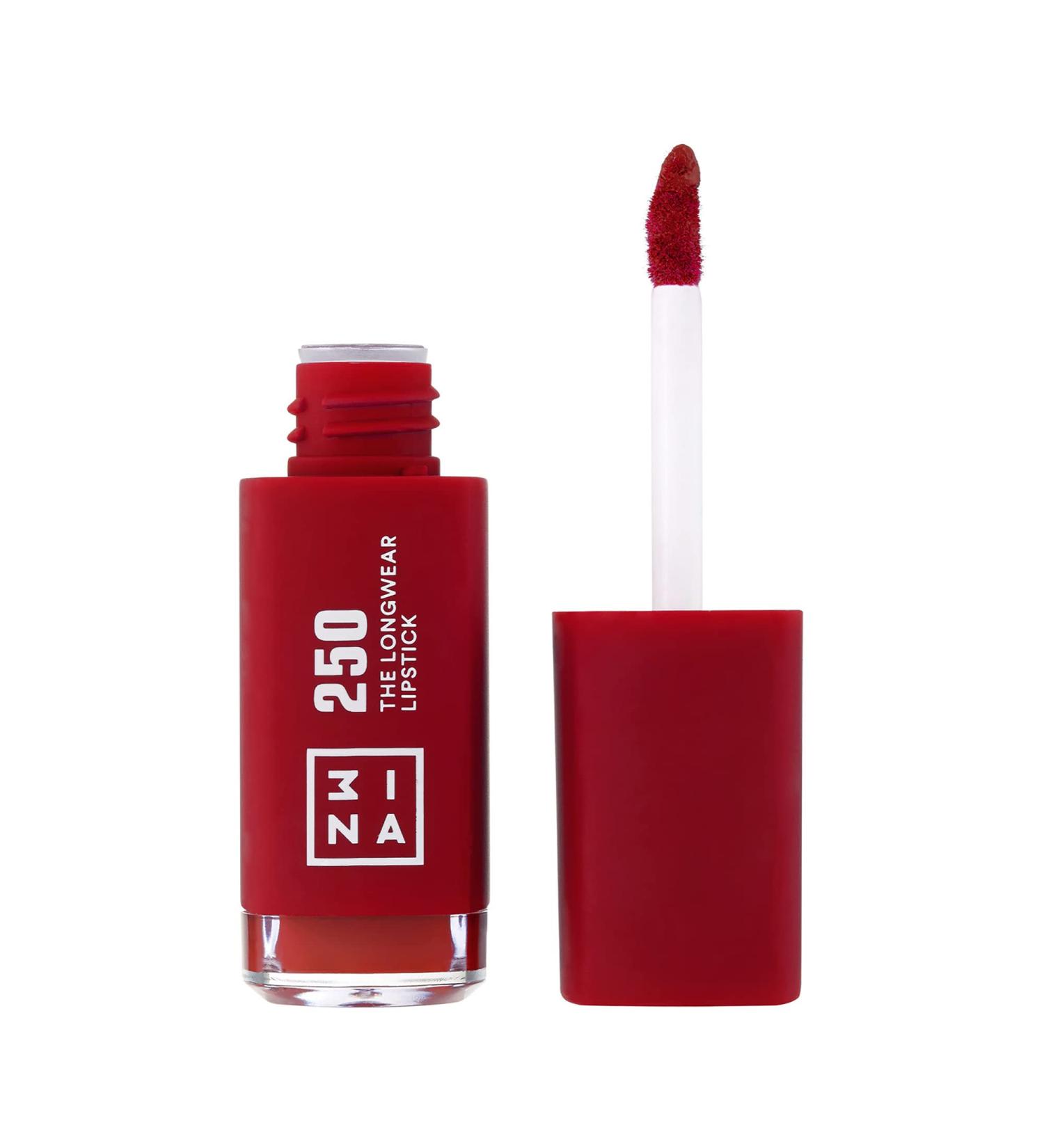 Buy 3ina Vegan Longwear Lipstick 250 - Dark Pink Red | Long-Lasting Matte Liquid Color | 8h Intensive Lip Color 6.5ml - International Shipping Available - Buy Online on GoSupps.com