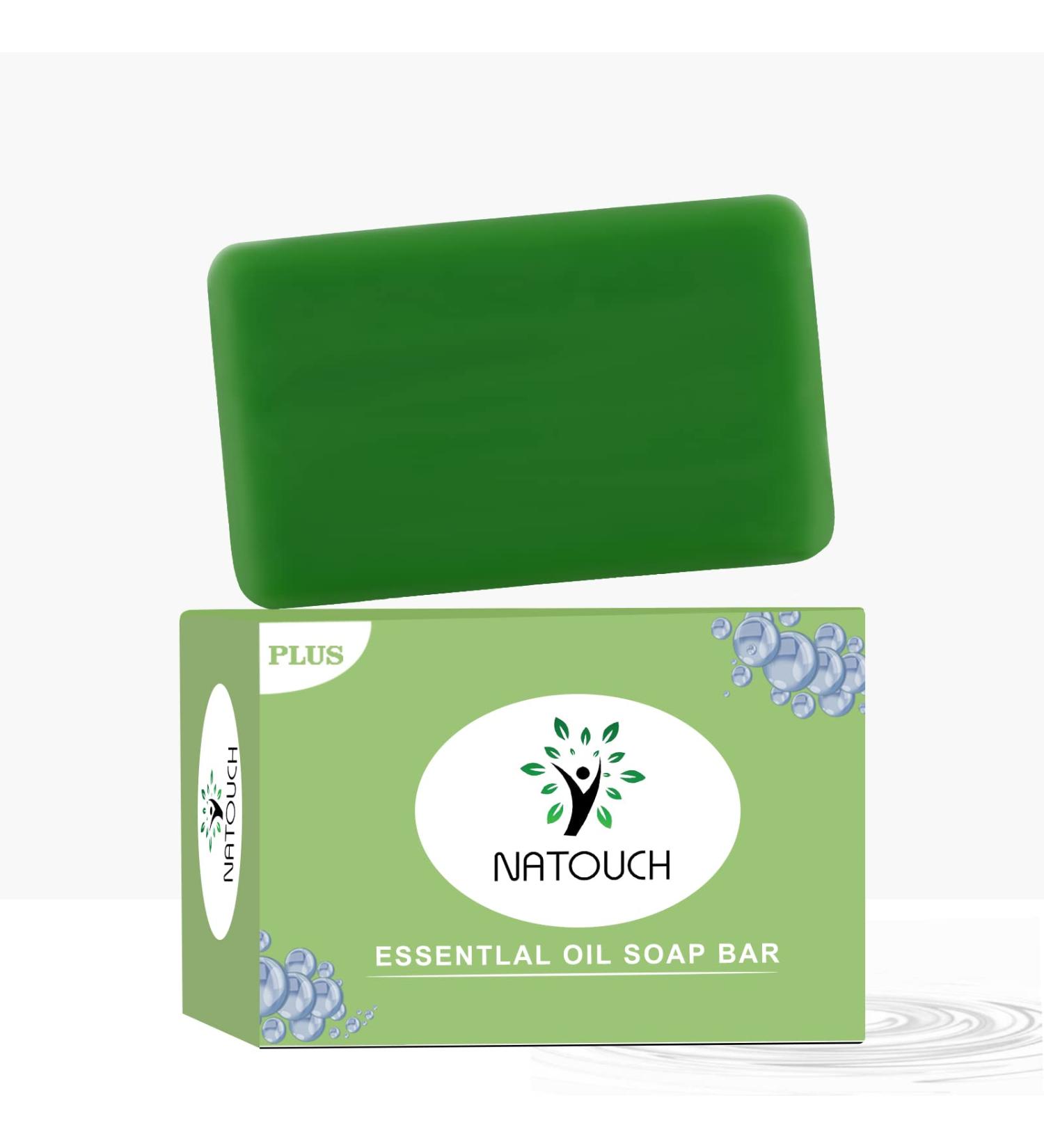Natouch Antifungal Soap with Tea Tree, Eucalyptus, and Lavender Oils - 4oz Bar for Jock Itch, Ringworm, Athlete's Foot, Body Odor, Skin Irritations - Men/Women - Buy Online on GoSupps.com
