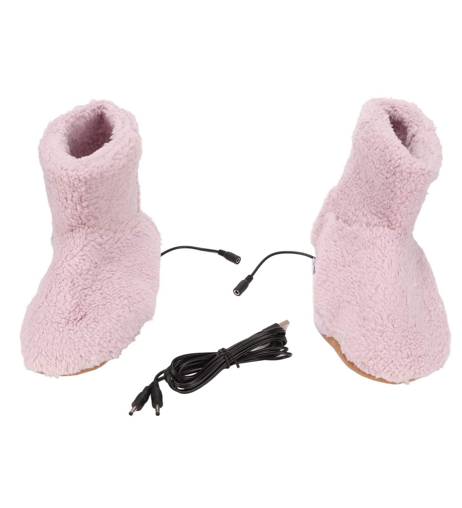 Potruwe Heated Slippers & Socks - Cozy Winter Foot Warmers | Electrical Heating Boots for Cold Feet (Pink) - Buy Online on GoSupps.com
