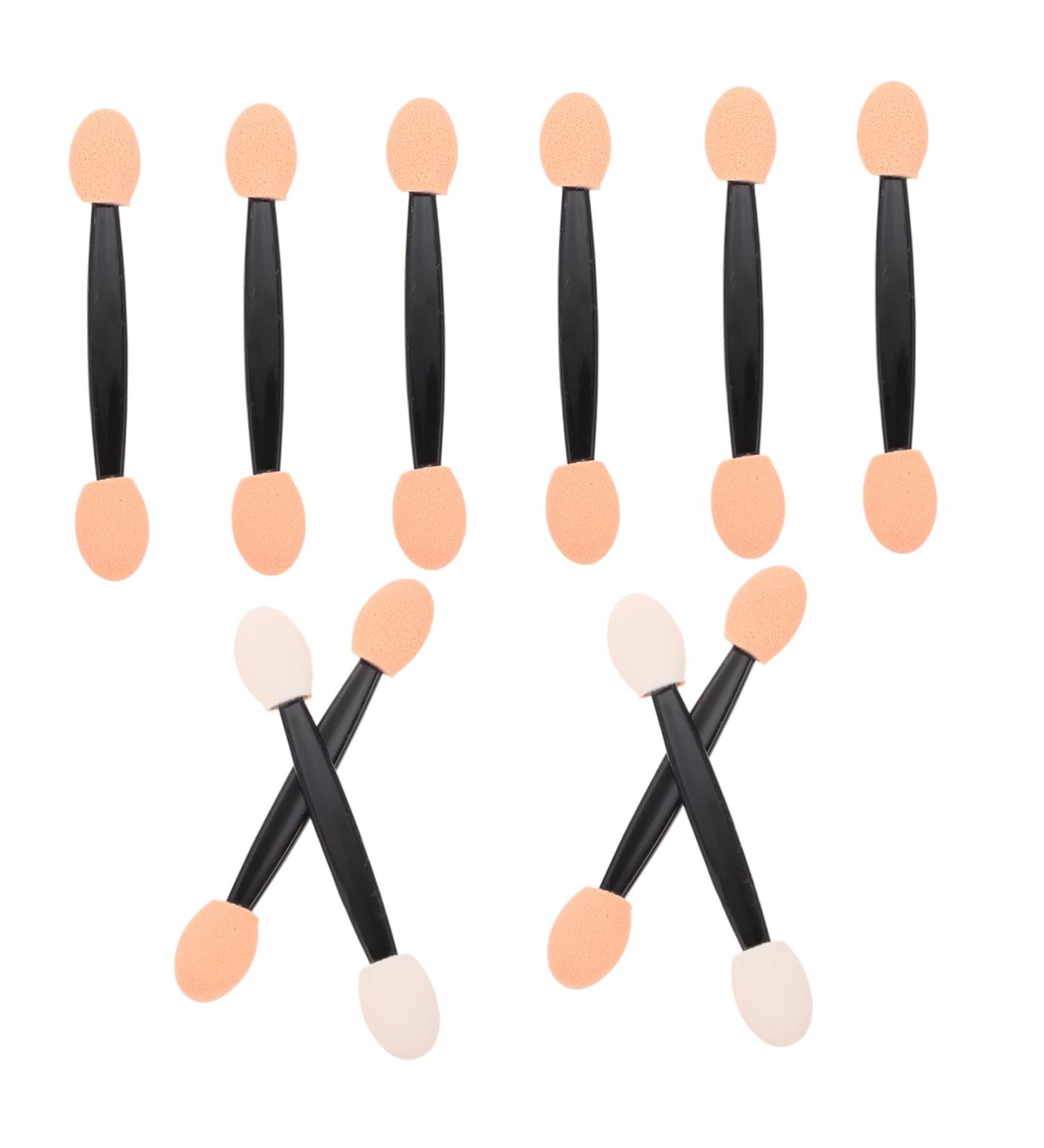 WOONEKY 200 Pcs Double Ended Eyeshadow Brush Professional Eyeshadow Sponge Brush Emulsion Black - Buy Online on GoSupps.com