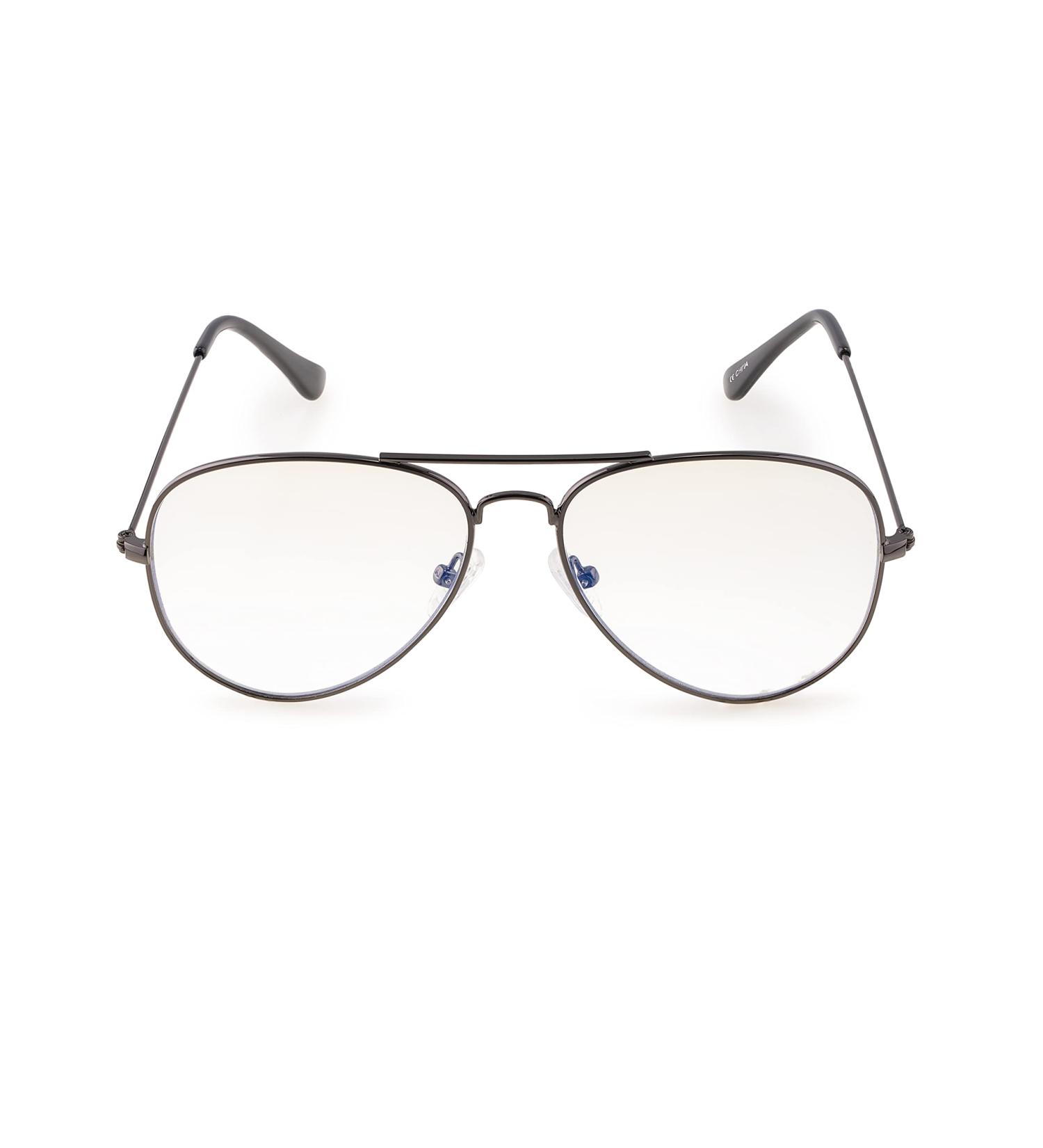 Contacta Blue Block Pilot Computer Glasses - Blue Light Protection for Men & Women with Holder - Neutral Diopters - Gray - Buy Online on GoSupps.com