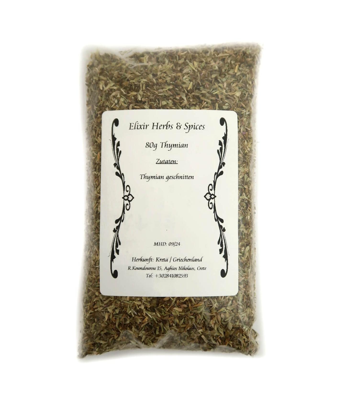  Elixir Herbs & Spices 80g of Greek thyme from Elixir Herbs & Spices in Crete fine spices and herbs (80g of thyme #11) - Buy Online on GoSupps.com