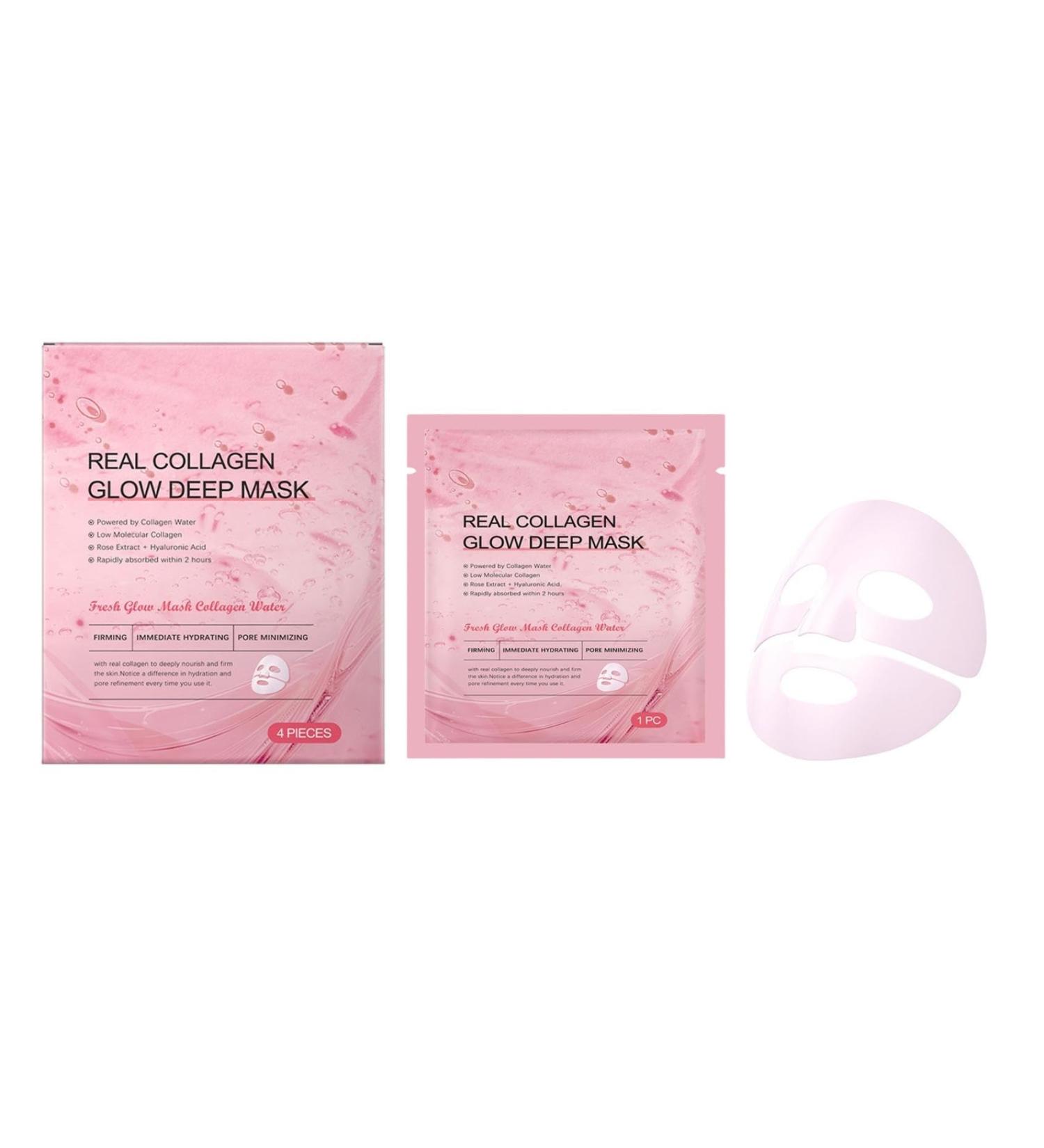  G n rique Set of 4 collagen masks overnight hydrating hydrogel mask deep hydration anti-wrinkle pore minimizing for all skin types - Buy Online on GoSupps.com