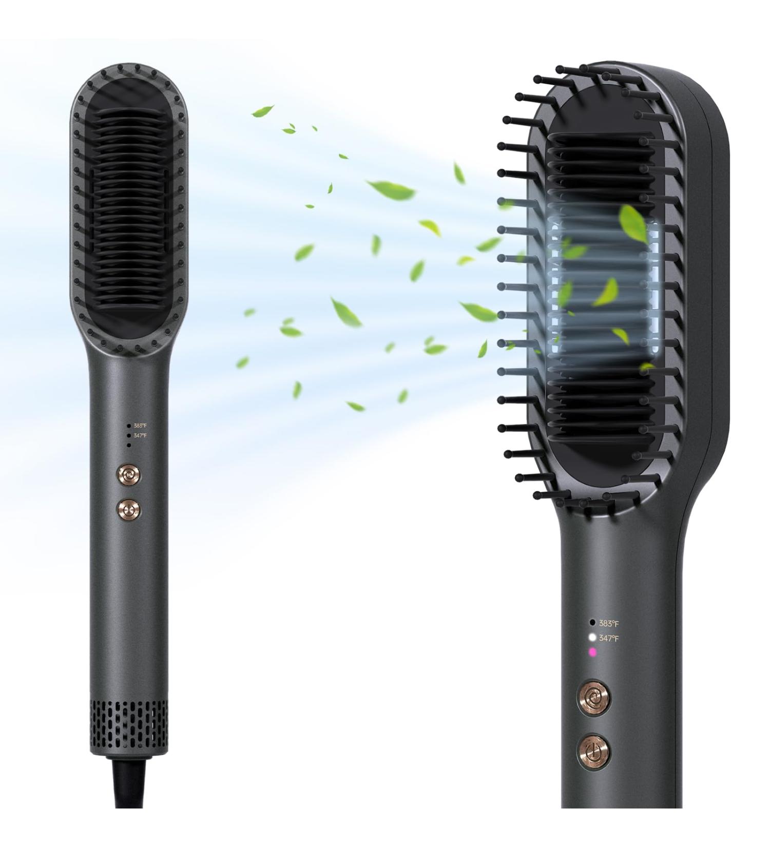 Hair Straightener Brush for Dry/Wet Hair - Fast Styling Reduces Heat Damage Dual Voltage Portable & Travel-Friendly - Buy Online on GoSupps.com