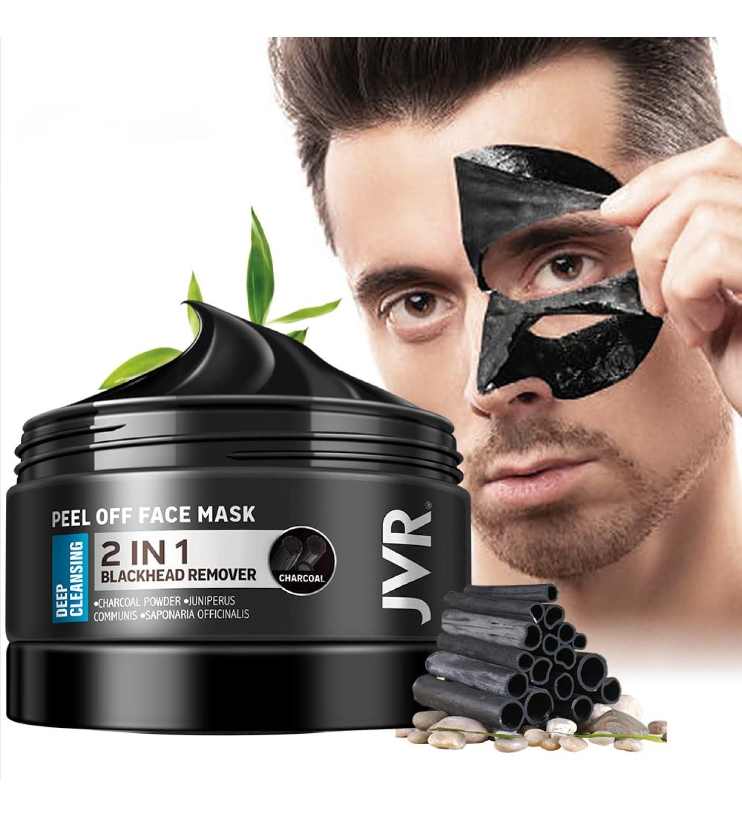 JVR Blackhead Remover Charcoal Peel Off Face Mask 4.23 oz - Purifying & Deep Cleansing for Men & Women - Suitable for All Skin Types - Buy Online on GoSupps.com