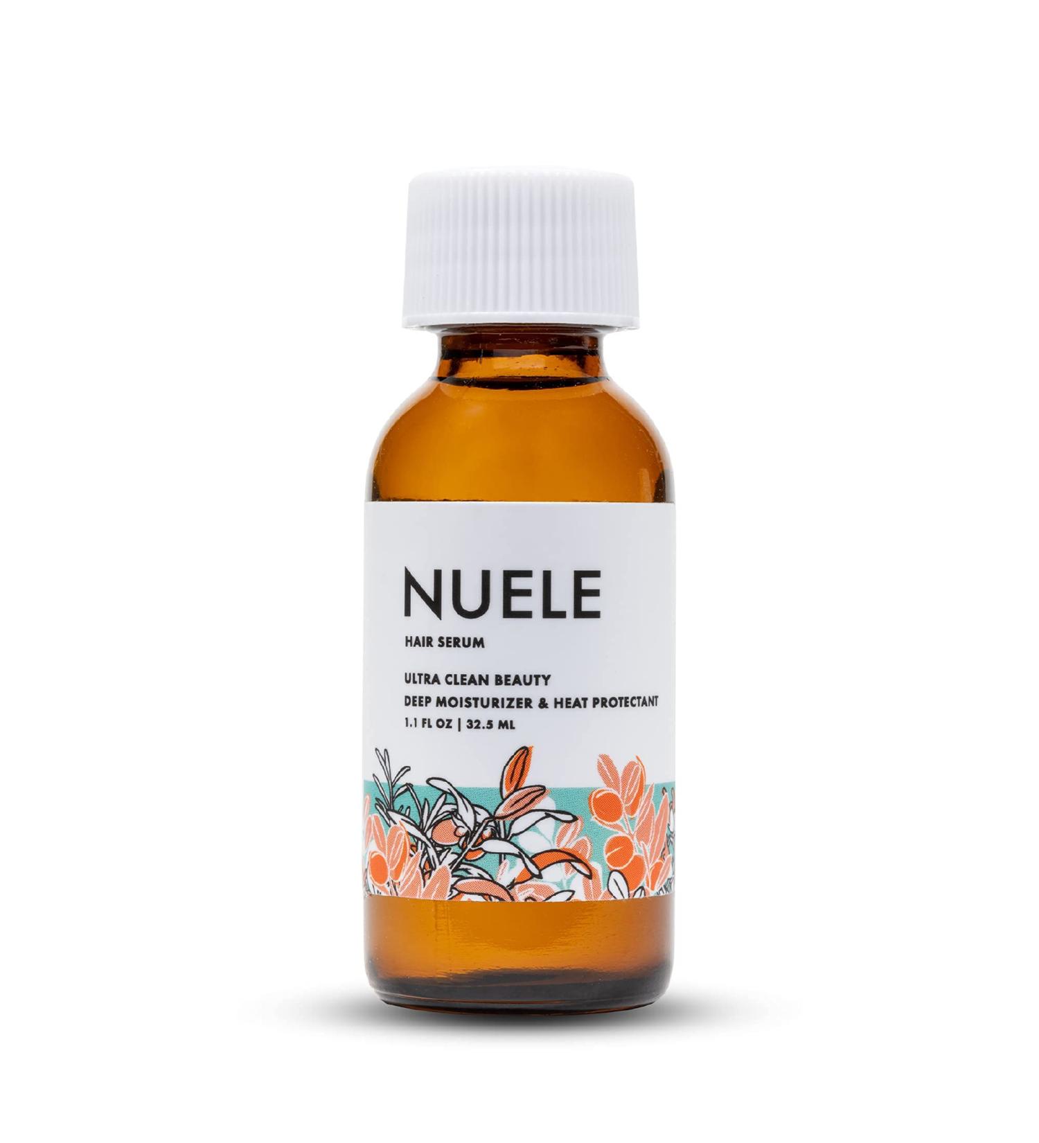Nuele Hair Serum Heat Protectant - Natural Organic Moisturizing Formula - Non Oily - For All Hair Types - 1.1 Fl Oz - Buy Online on GoSupps.com