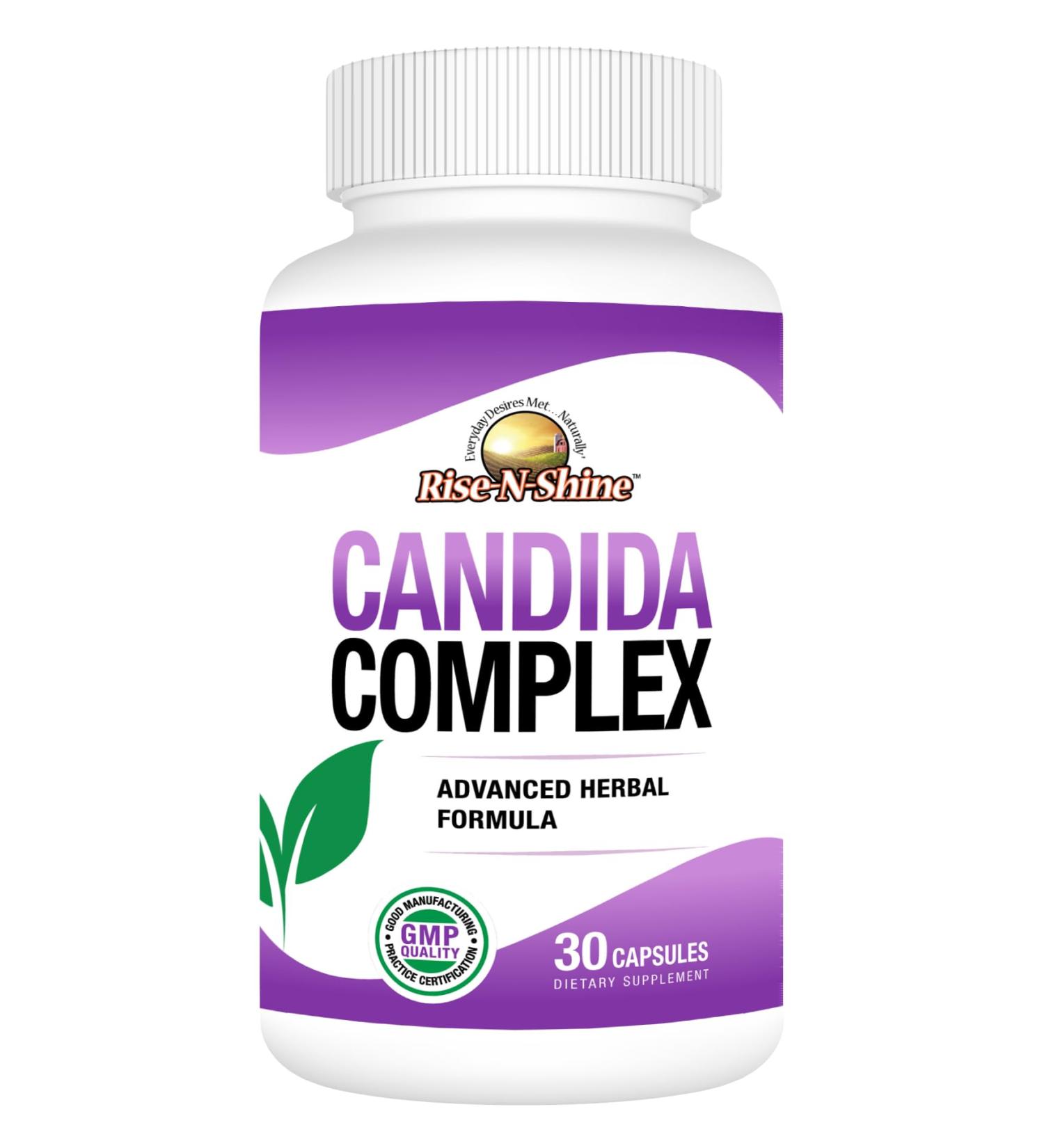 Rise-N-Shine Candida Complex Capsules Support for Normal Candida Levels with Oregano Caprylic Acid Reishi Mushrooms and More 30 Count - Buy Online on GoSupps.com