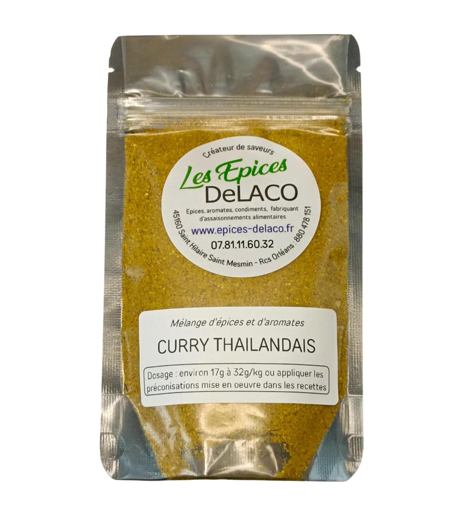 CURRY THAILANDAIS 200g L ... m langes d' pices herbes aromates condiments piments pour viandes poissons l gumes marinades salades barbecue - Les EPICES DeLACO - Buy Online on GoSupps.com