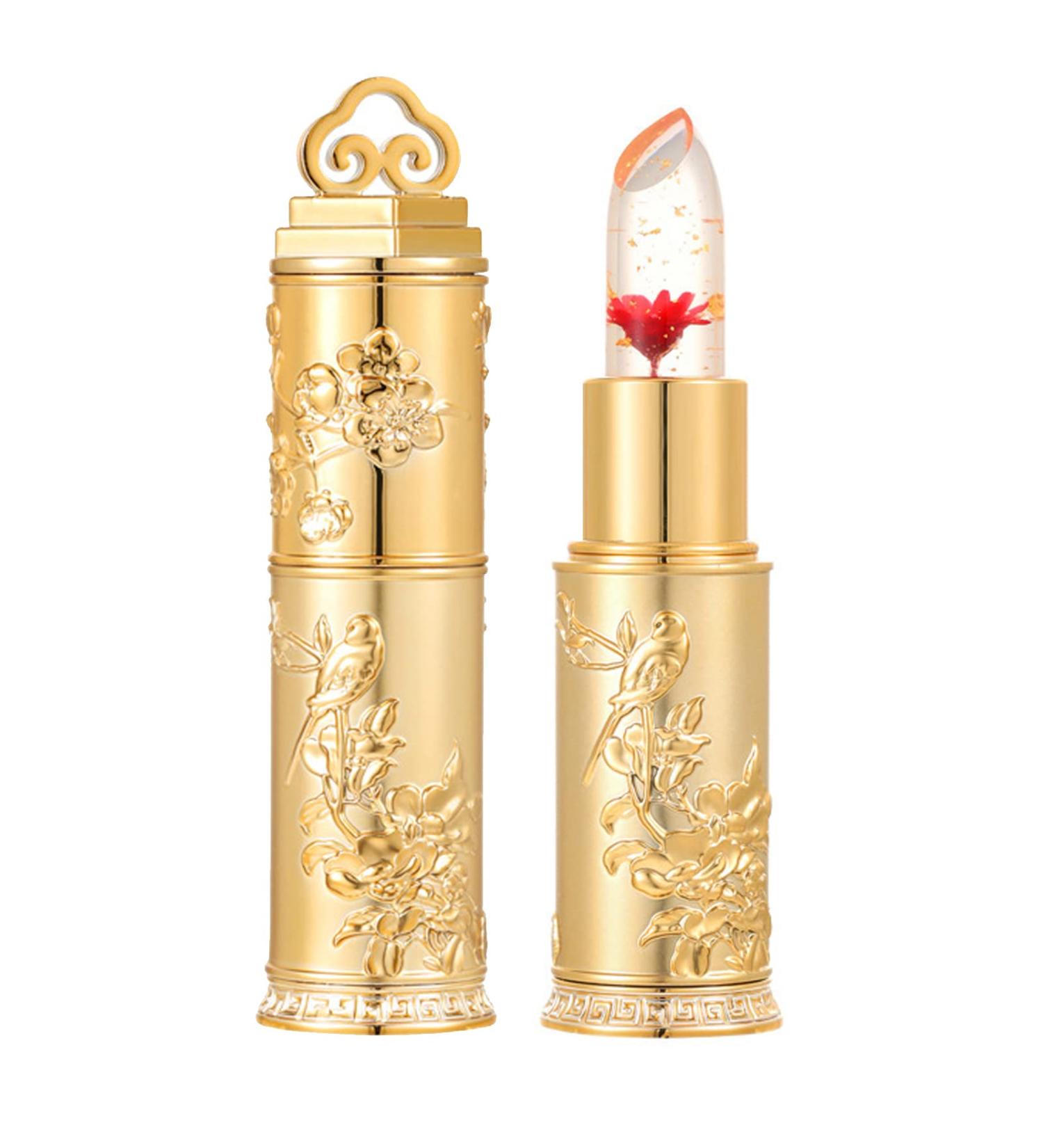 Miaritick Crystal Flower Lipstick - Color Changing Jelly Flower Balm, Long Lasting Nutritious Lip Balm - Ideal Mother's Day Gift (Red) - Buy Online on GoSupps.com