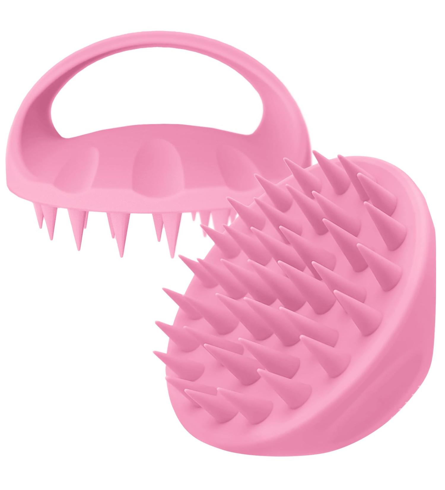Ityes 38 Fingers Silicone Head Massage Brush - Scalp Massager Shampoo Brush for Women Men & Pets | Pink - Buy Online on GoSupps.com