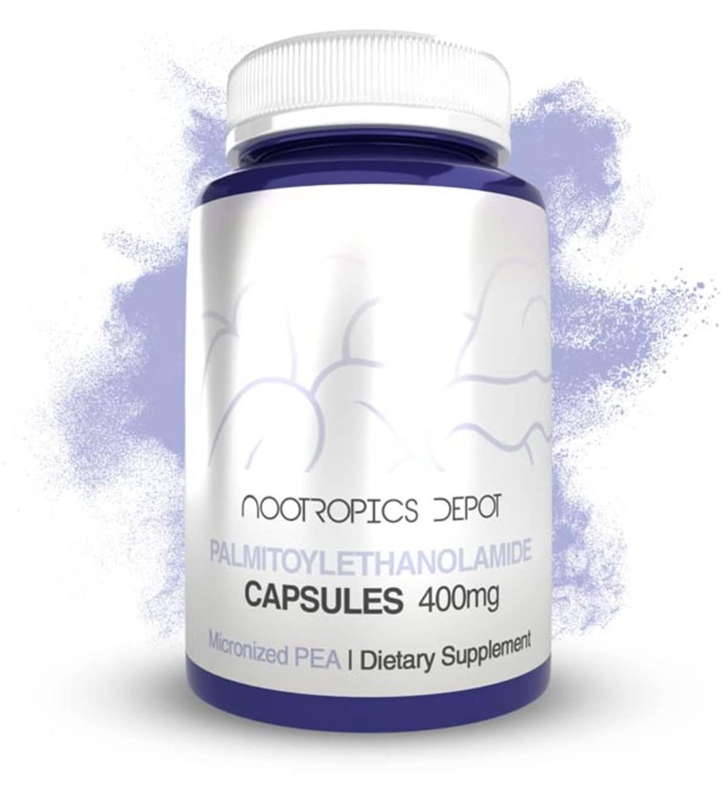 Nootropics Depot Palmitoylethanolamide Capsules 400mg | 30 Count | Supports Healthy Inflammatory Response | International Shipping Available - Buy Online on GoSupps.com