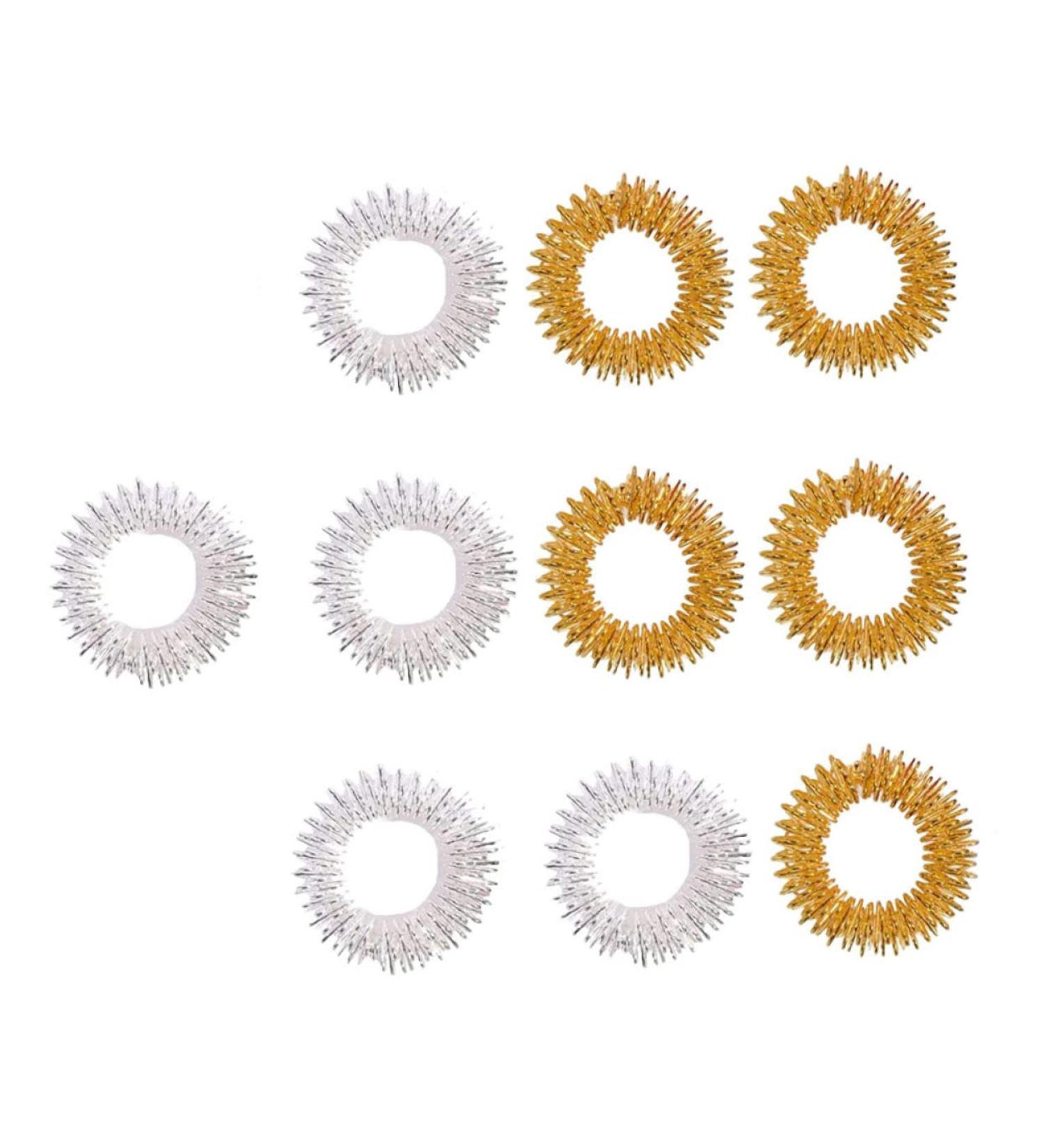 Fomiyes 10-Pack Spiky Finger Massage Rings | Sensory Fidget Toys for Decompression & Relaxation | Chinese Massage Finger Rings - International Shipping Available - Buy Online on GoSupps.com
