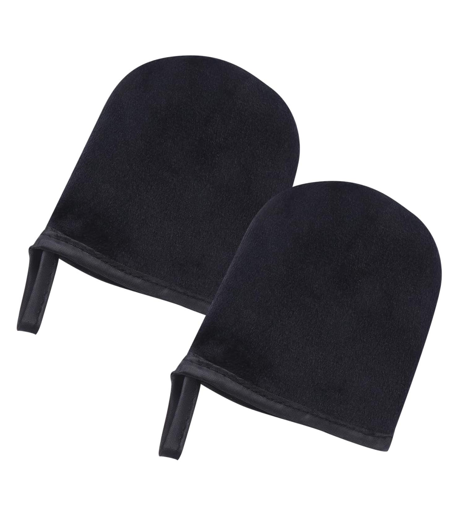 Lot de 2 Mitaines Applicatrices Autobronzantes Noires Petite Taille en Tissu Velours Doux R utilisable pour Bronzage Uniforme Visage et Corps Plage et Soins Hydratants - Buy Online on GoSupps.com