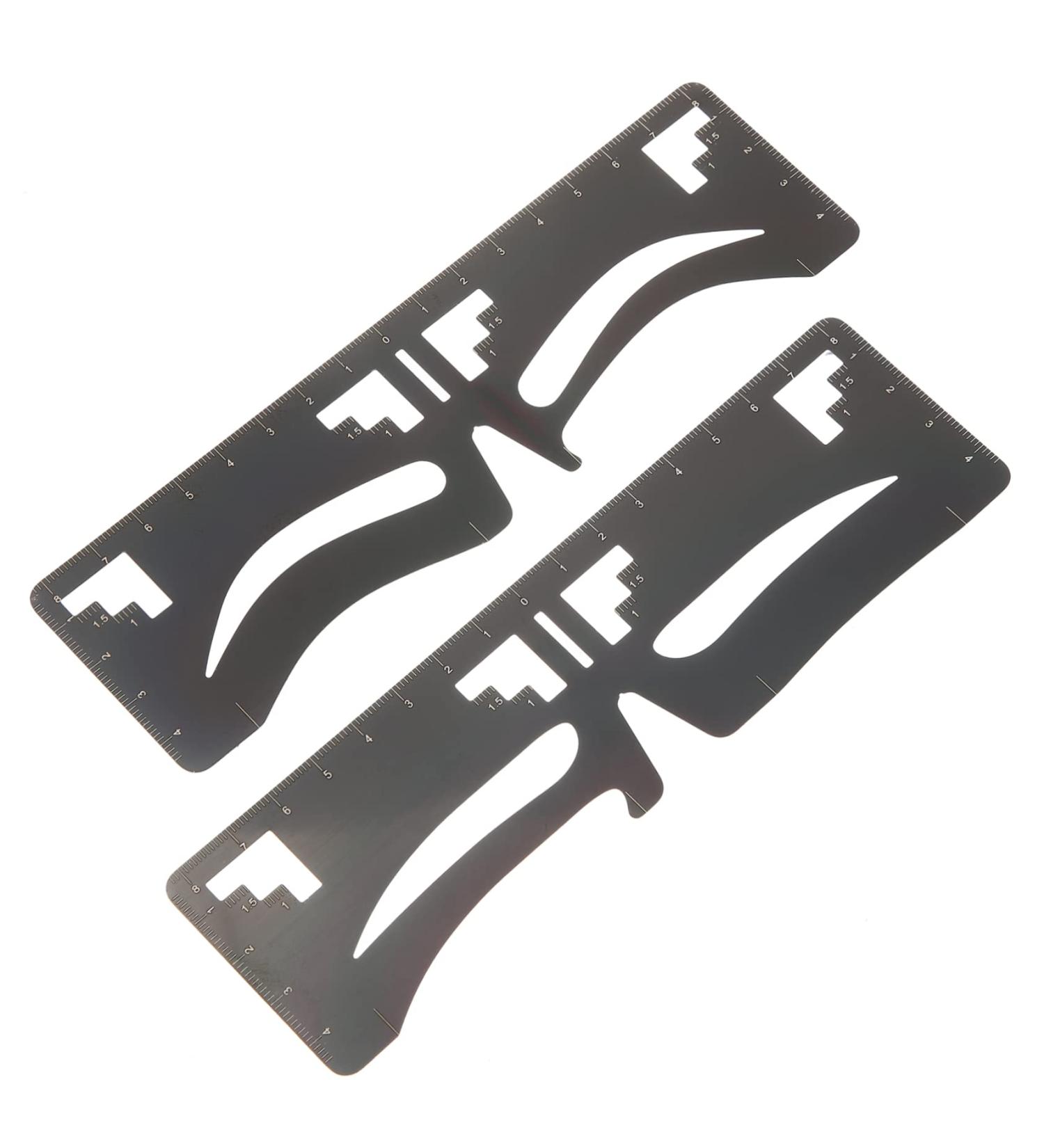 POPETPOP 2pcs Eyebrow Ruler Makeup Stencil Eyebrow Stamp Stencil Brow Makeup Supplies Eyebrow Marks Balance 1 count (Pack of 1) Black - Buy Online on GoSupps.com