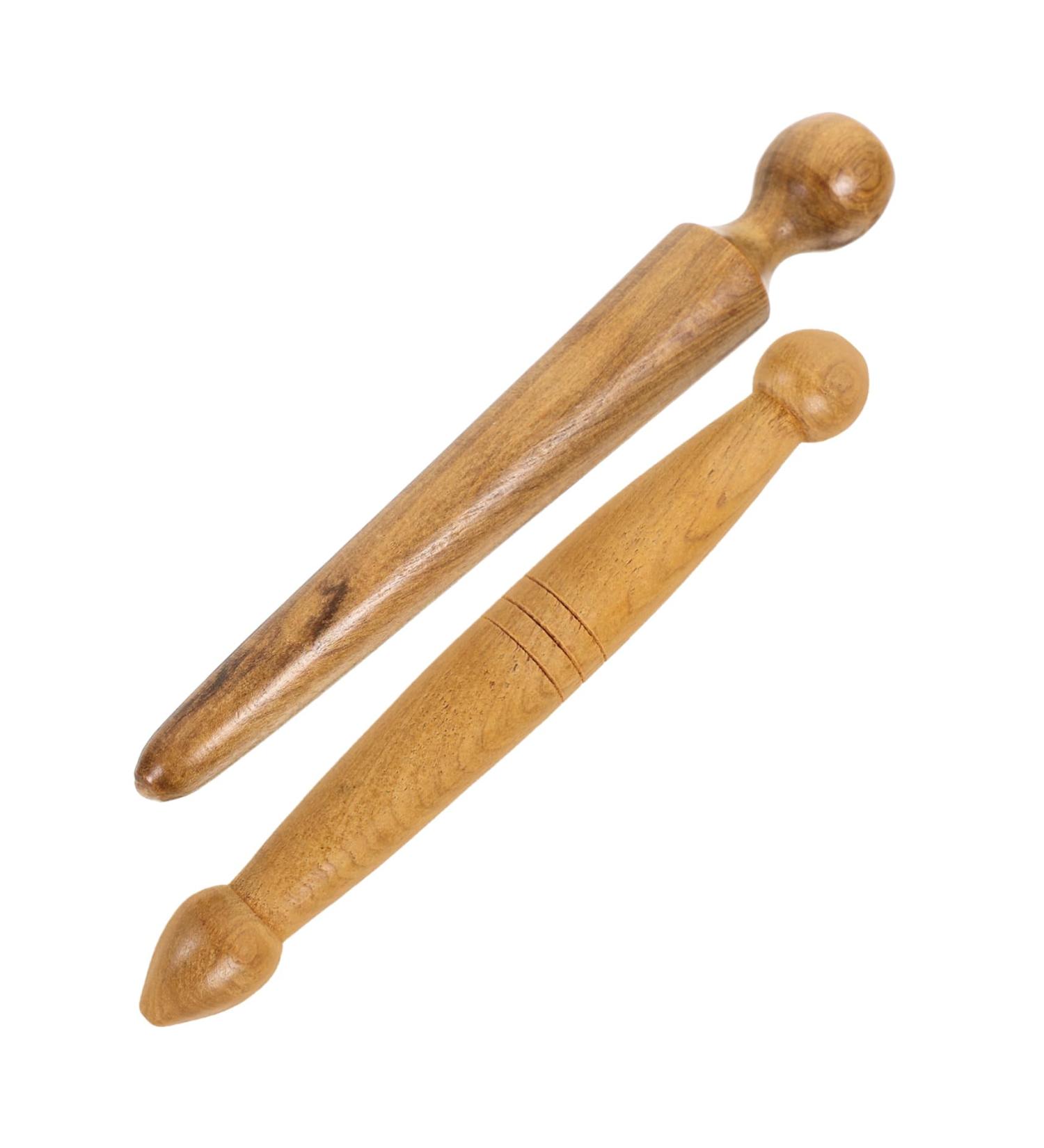 Minkissy 2-in-1 Lobaby Massage Roller & Body Hammer - Wooden Multi-Functional Meridian Massage Device for Neck & Foot Relief - Buy Online on GoSupps.com