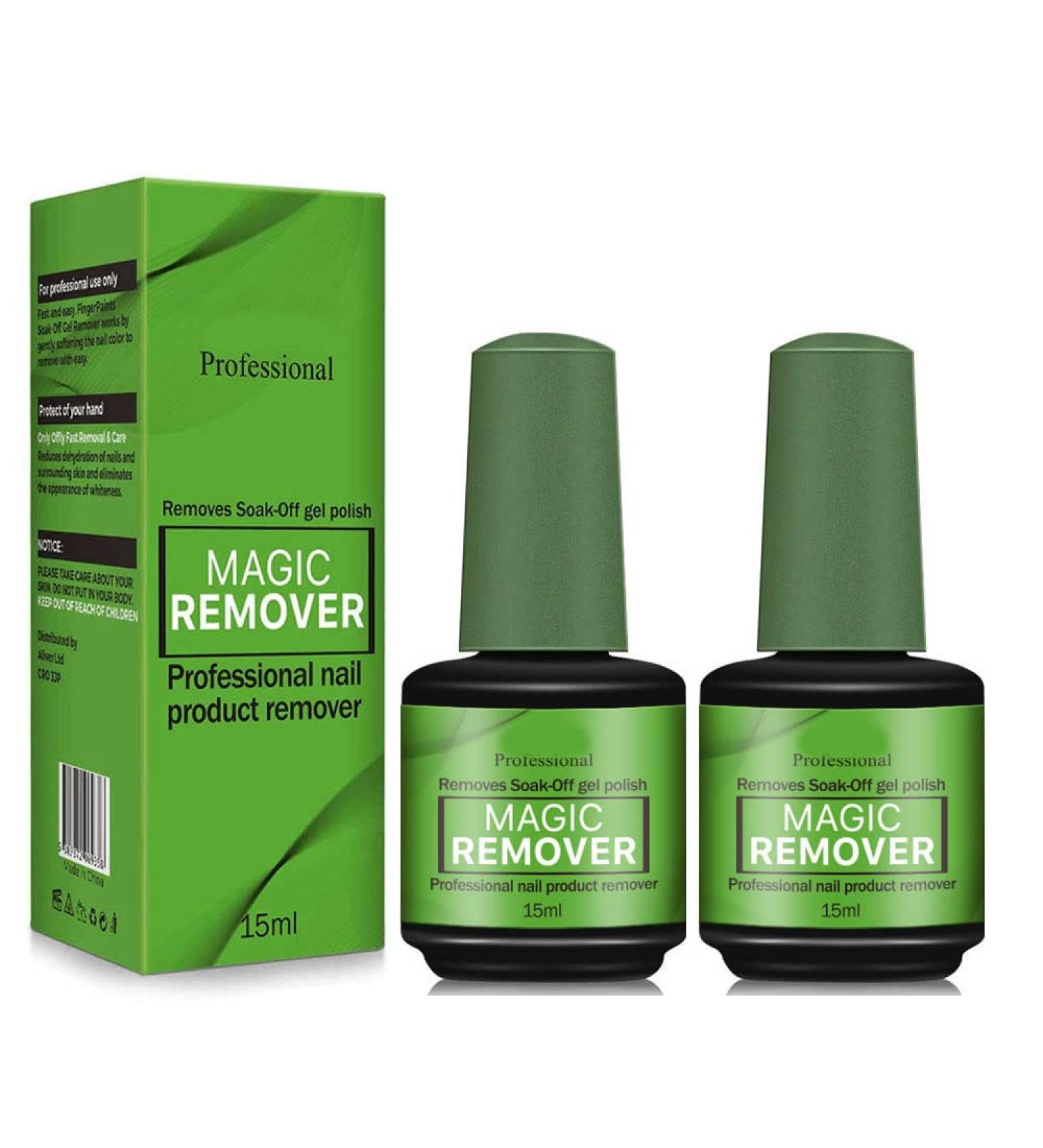 Magic Gel Nail Polish Remover - Quick, Efficient & Gentle on Nails | Professional Manicure Salon at Home | Perfect Gift for Women and Girls - Green2 - Buy Online on GoSupps.com