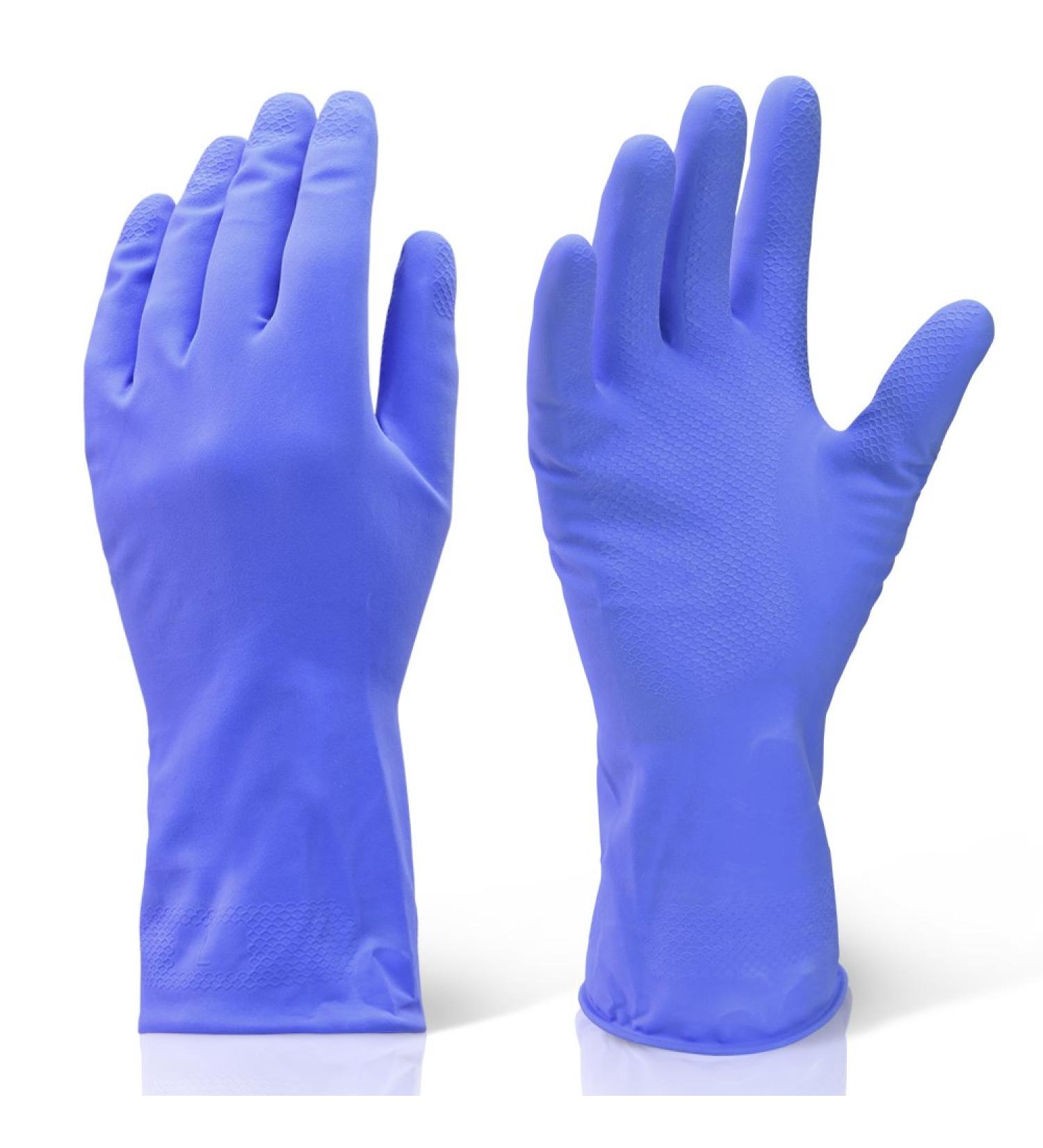 X10 Pairs of The Chemical Hut Extra Large Blue Industrial Cleaning and Washing Up Rubber Gloves XL.