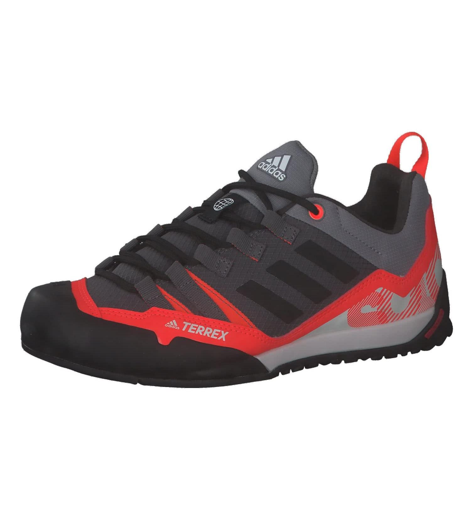 adidas Unisex Terrex Swift Solo Approach Sneakers - Grey Five/Core Black/Solar Red - Size 44 EU | International Shipping Available - Buy Online on GoSupps.com