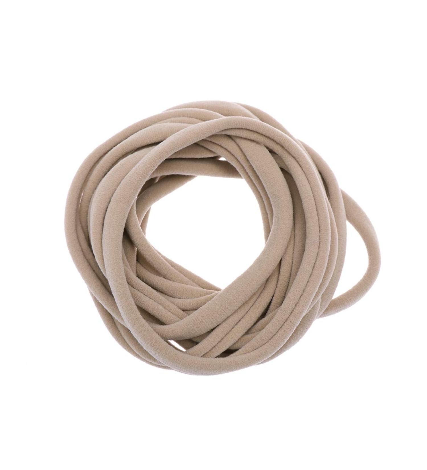 SOLUSTRE 20pcs Soft Nylon Headbands - High Stretchy Baby Hairbands for Newborns (Khaki) | DIY Headwear for Infants - International Shipping - Buy Online on GoSupps.com