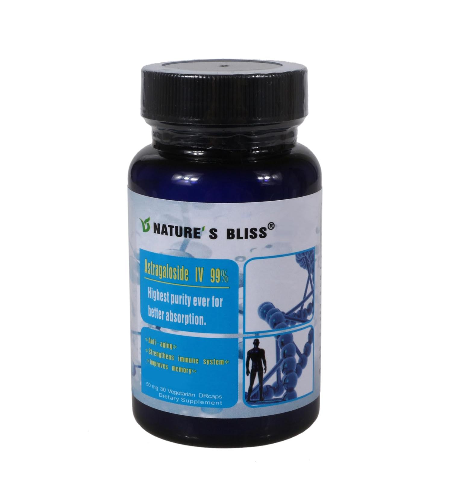 Nature'sbliss Stomach Acid Protected & Super-Absorption Astragaloside IV 99% 50mg 30caps 30 Count (Pack of 1) - Buy Online on GoSupps.com